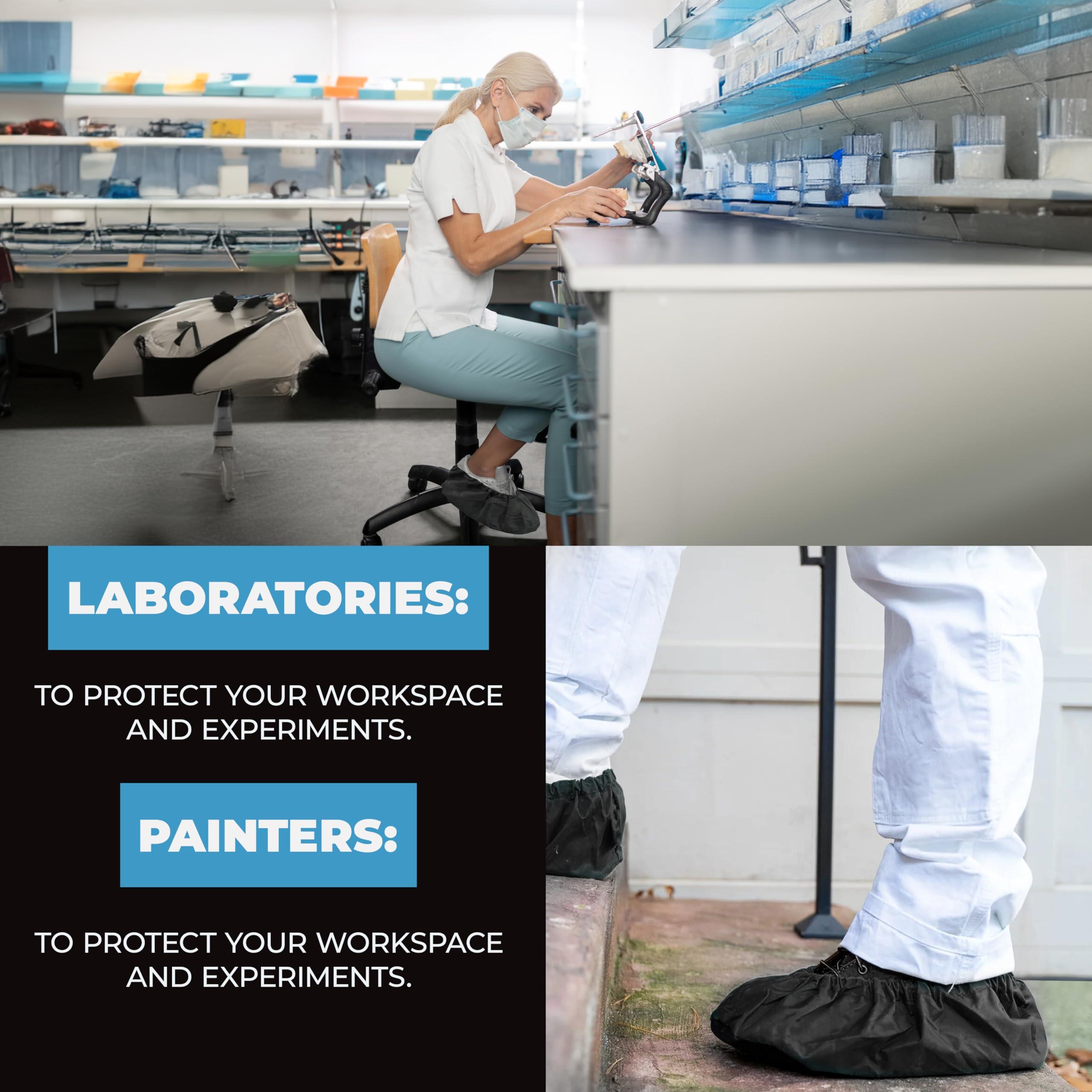 Blue Shoe Guys Professional Grade Reusable Boot & Shoe Covers Booties | 4 Pack 2 Pairs | Non-Slip, Waterproof, Recyclable for Indoor & Outdoor Protection - Image 8