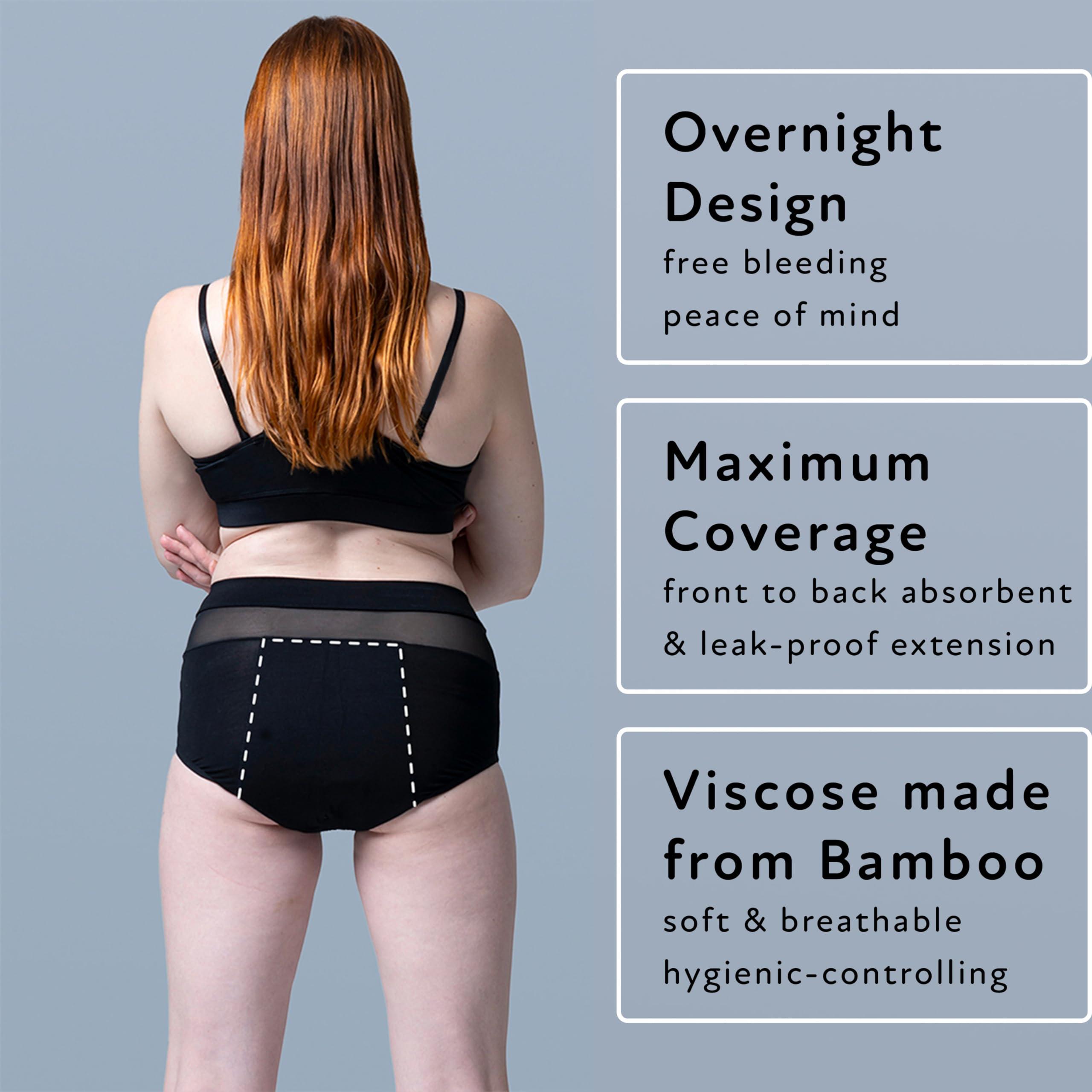 Goat Union Overnight Period Underwear for Women Heavy Flow, Leakproof Menstrual Panties Full Coverage, FSA HSA Eligible - Image 4