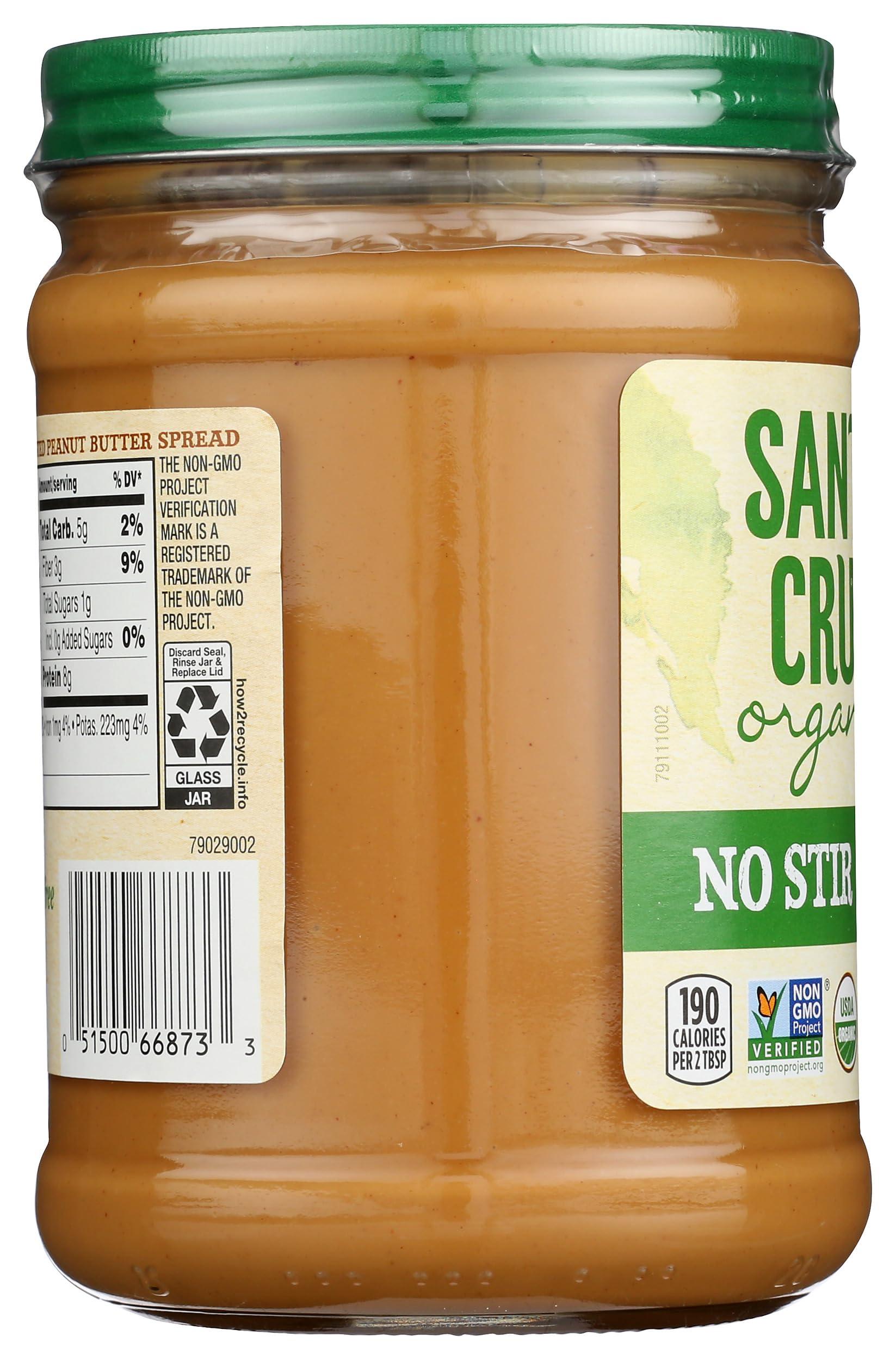 SANTA CRUZ ORGANIC Organic No Stir Dark Roast Creamy Peanut Butter Spread, 16 OZ - Image 4