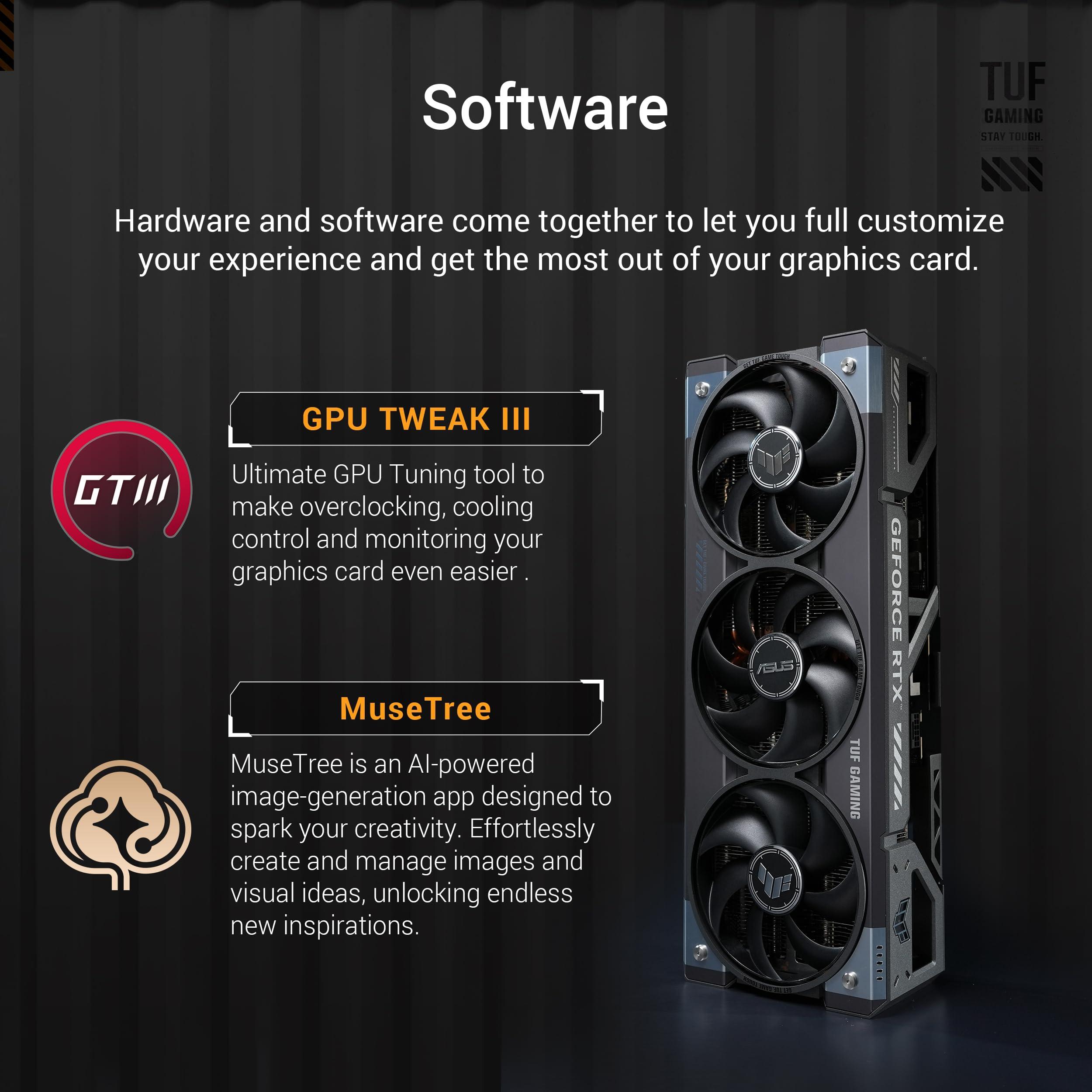 ASUS TUF Gaming GeForce RTX ™ 5080 16GB GDDR7 OC Edition Gaming Graphics Card (PCIe® 5.0, HDMI®/DP 2.1, 3.6-Slot, Military-Grade Components, Protective PCB Coating, axial-tech Fans, Vapor Chamber) - Image 6