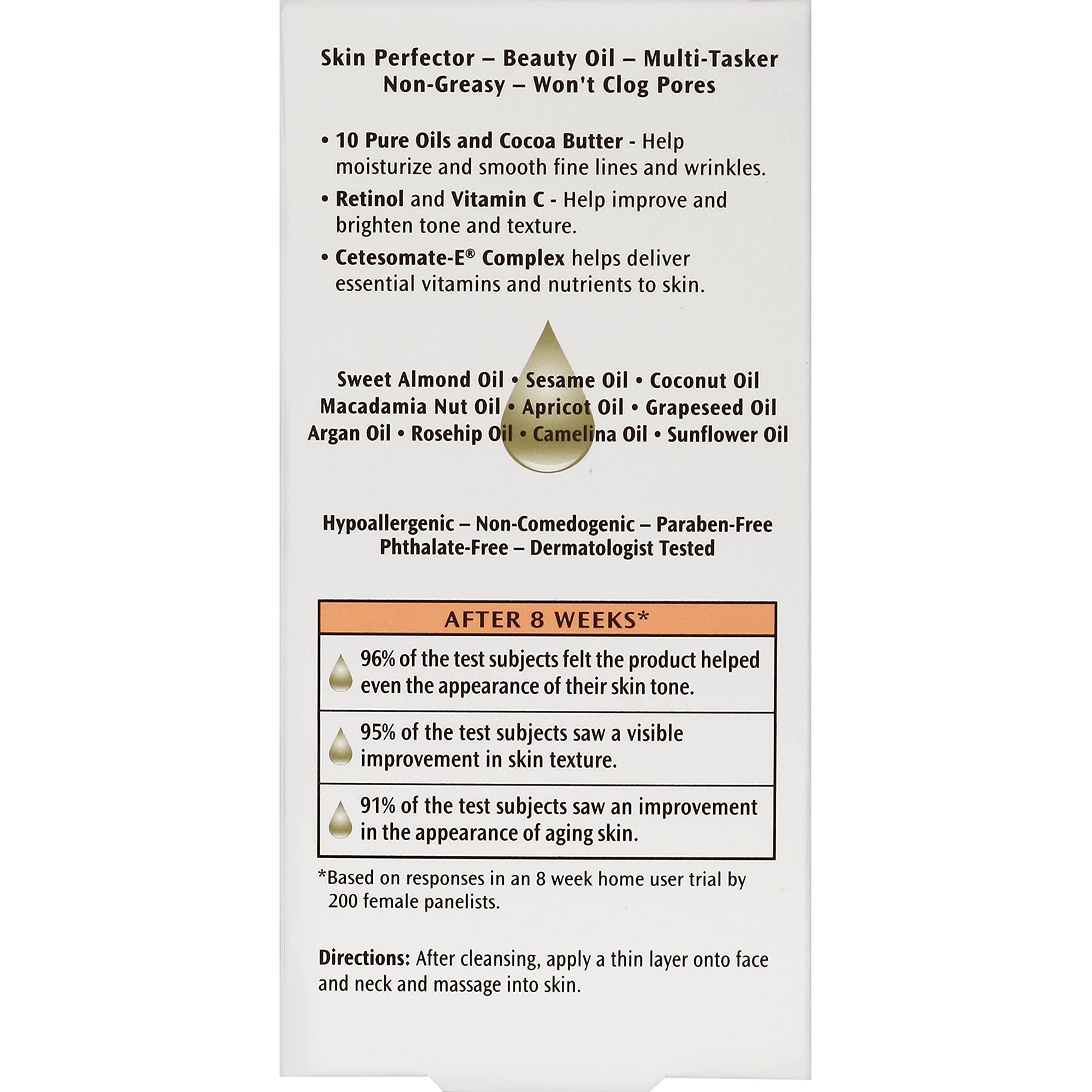 Palmer's Cocoa Butter Formula Moisturizing Skin Therapy Oil for Face with Vitamin E, C & 10 Pure Facial Oil Blend, Rosehip Fragrance, 1 Ounce - Image 3