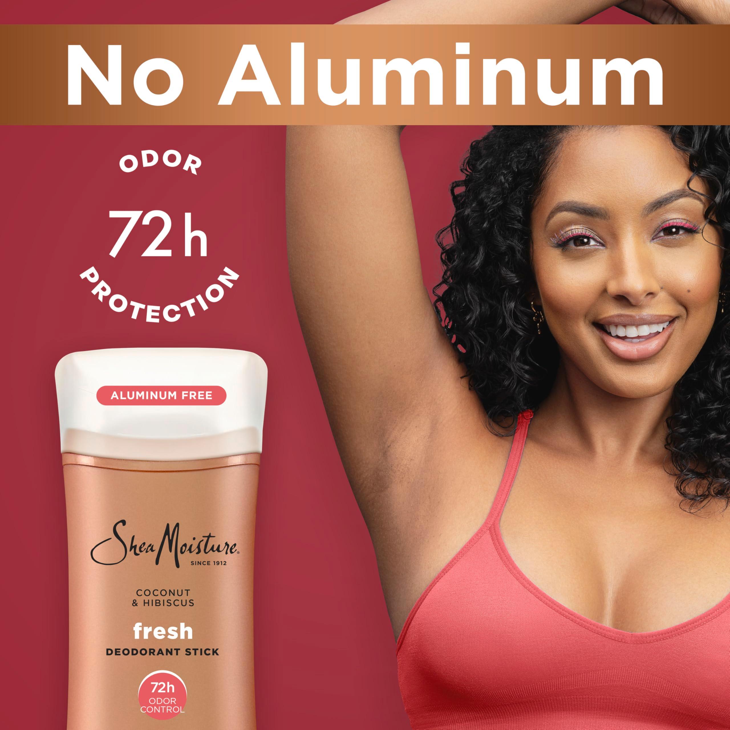 SheaMoisture Deodorant Stick 72h Odor Control Coconut & Hibiscus Fresh Aluminum Free 2.6 oz - Image 4
