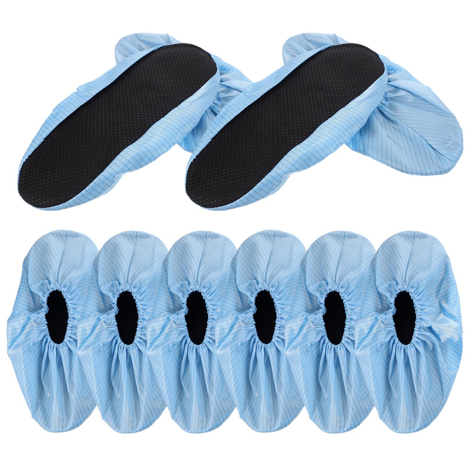 Sosoport 5 Pairs Reusable Shoe Covers Non Slip Shoe Protectors Cover Non Slip Washable Boot Covers Foot and Shoe Booties for - Image 5