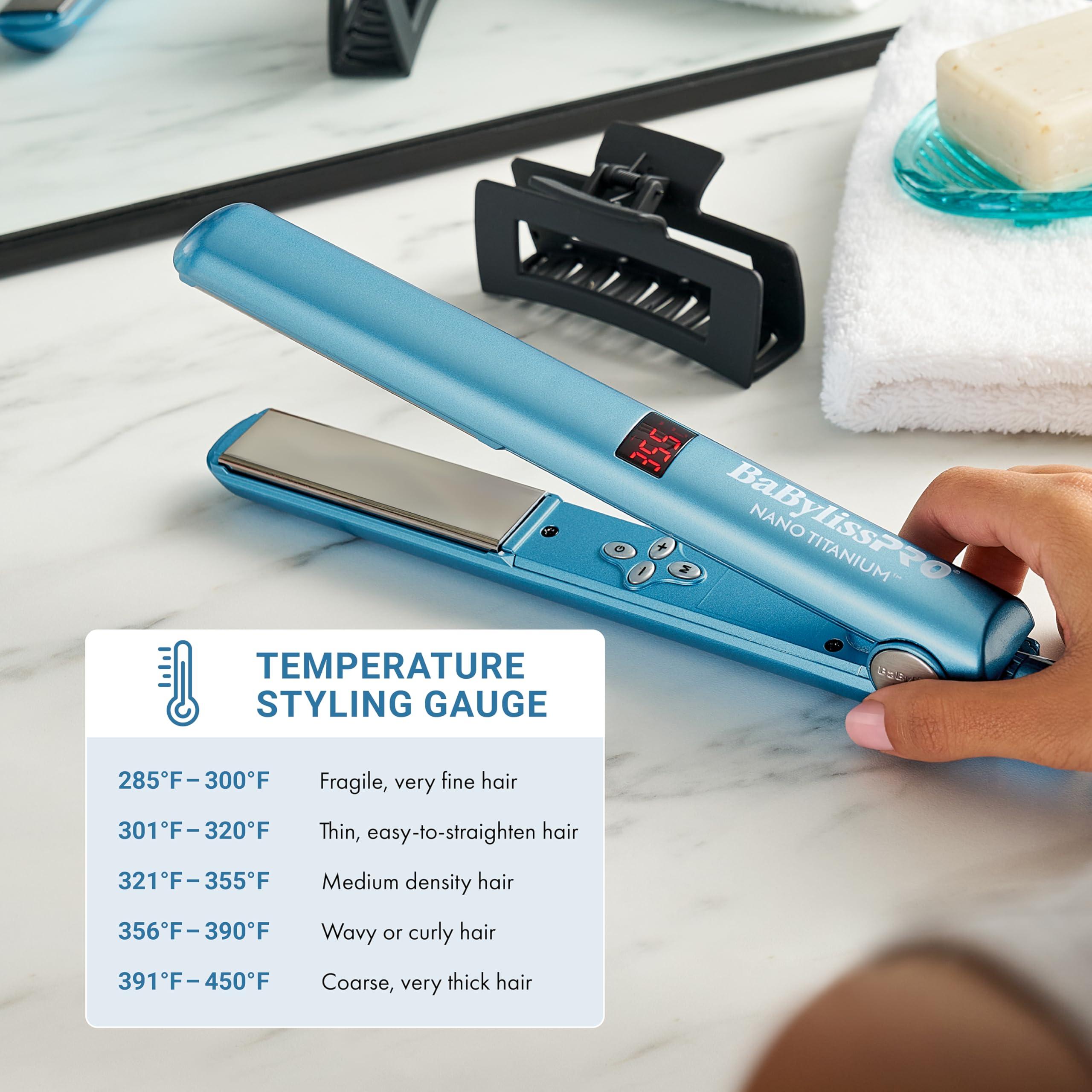 BaBylissPRO Nano Titanium Flat Iron Hair Straightener, Digital Flat Iron for Pro Salon Results, Styling Tool for All Hair Types - Image 5