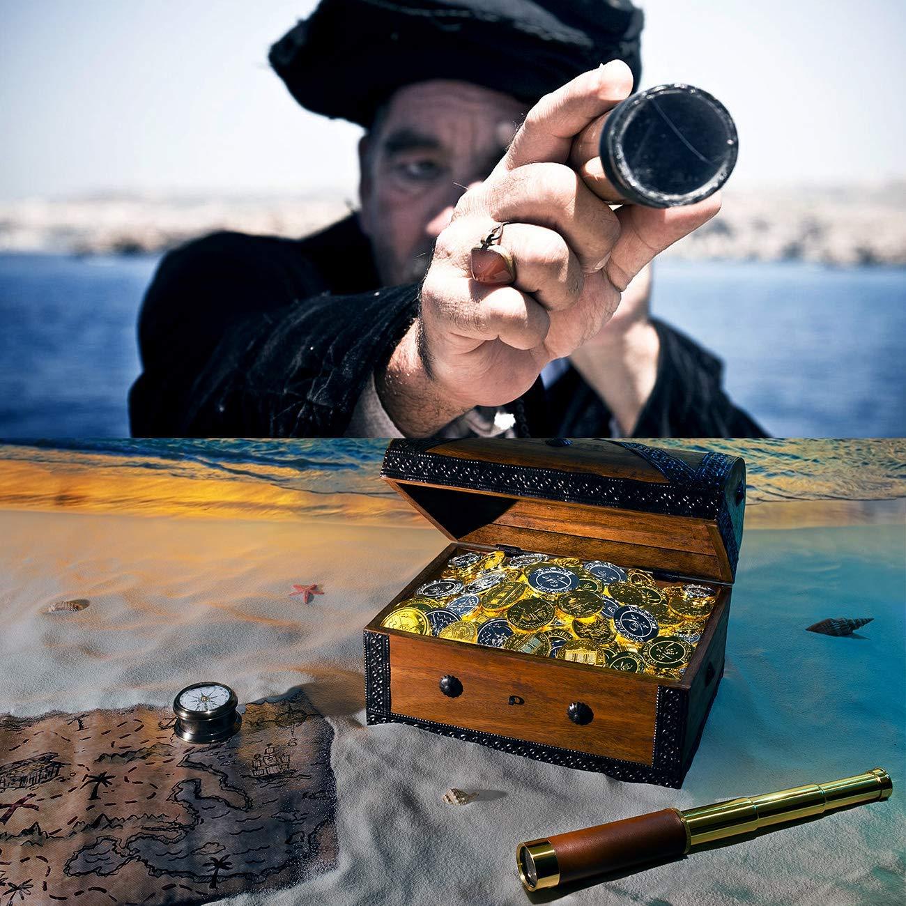 Pirate 25x30 High Powered Zoomable Collapsible Monocular Brass Spyglass Handheld Waterproof Telescope for Bird Watching Hunting Hiking Travelling - Image 9