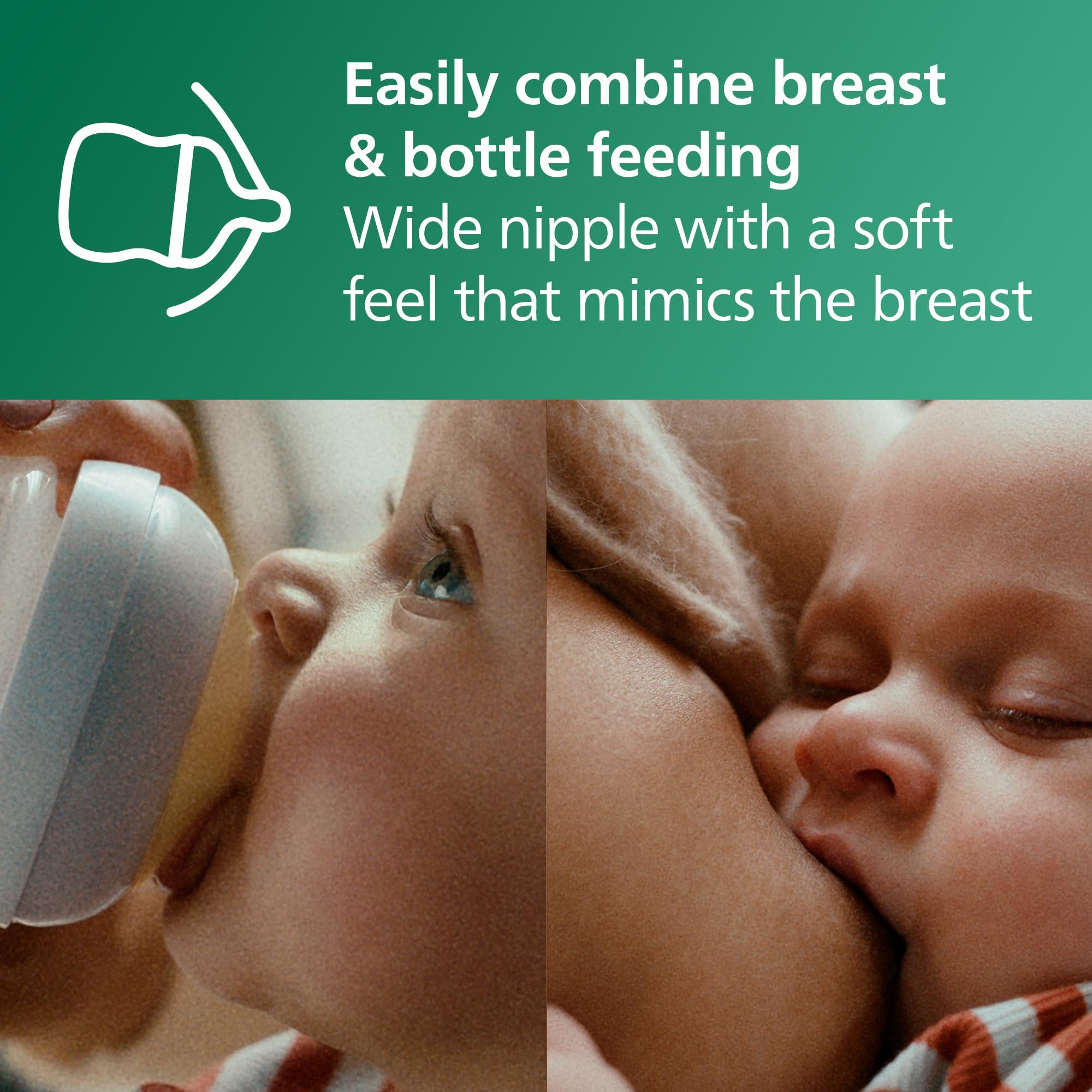 Philips Avent Natural Glass Baby Bottles with Natural Response Nipples (Medium Flow, Flow 3), 8oz, 4-Pack, SCY913/04 - Image 6