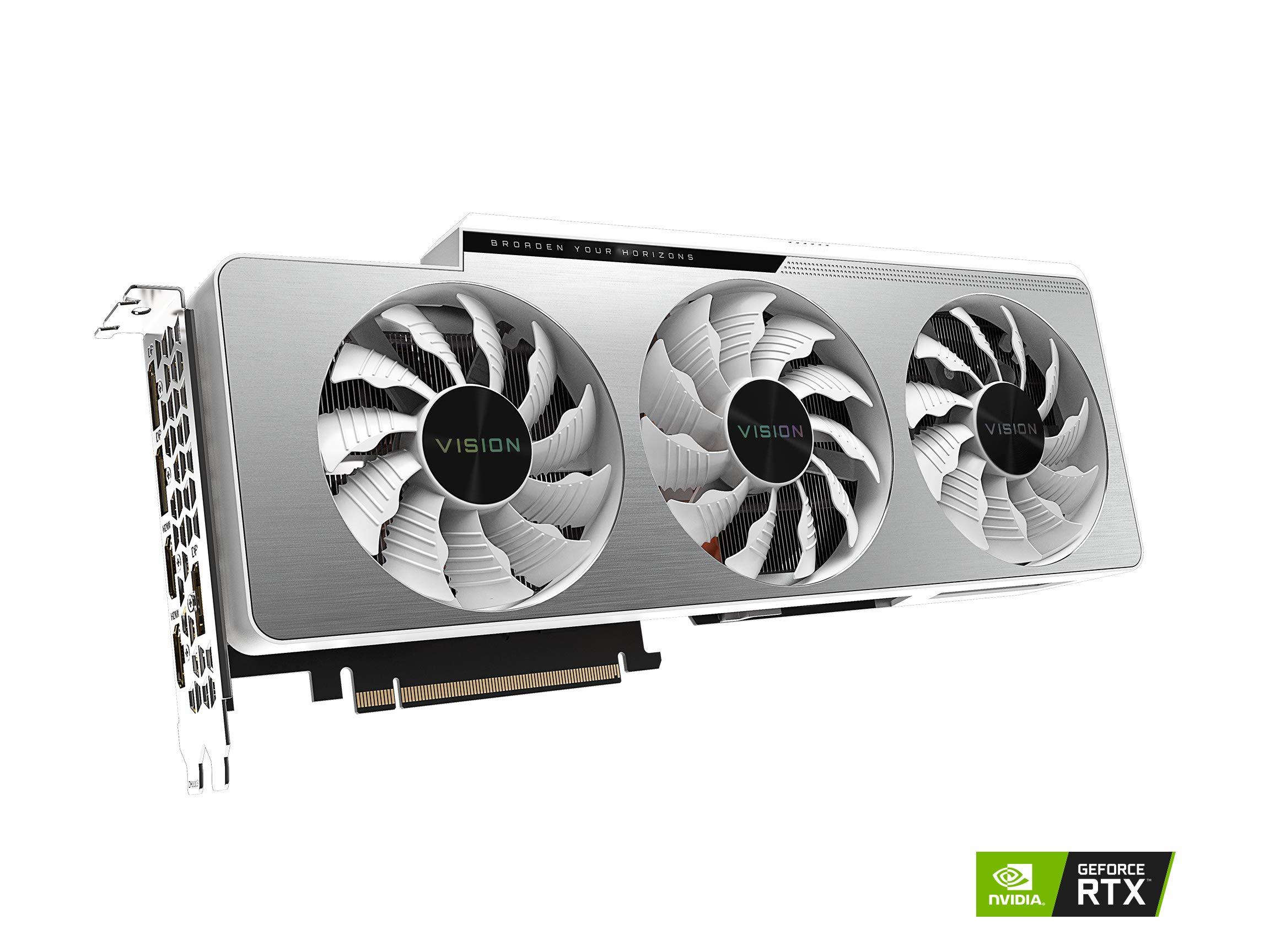 GIGABYTE GeForce RTX 3090 Vision OC 24G Graphics Card, 3X WINDFORCE Fans, 24GB 384-bit GDDR6X, GV-N3090VISION OC-24GD Video Card - Image 2