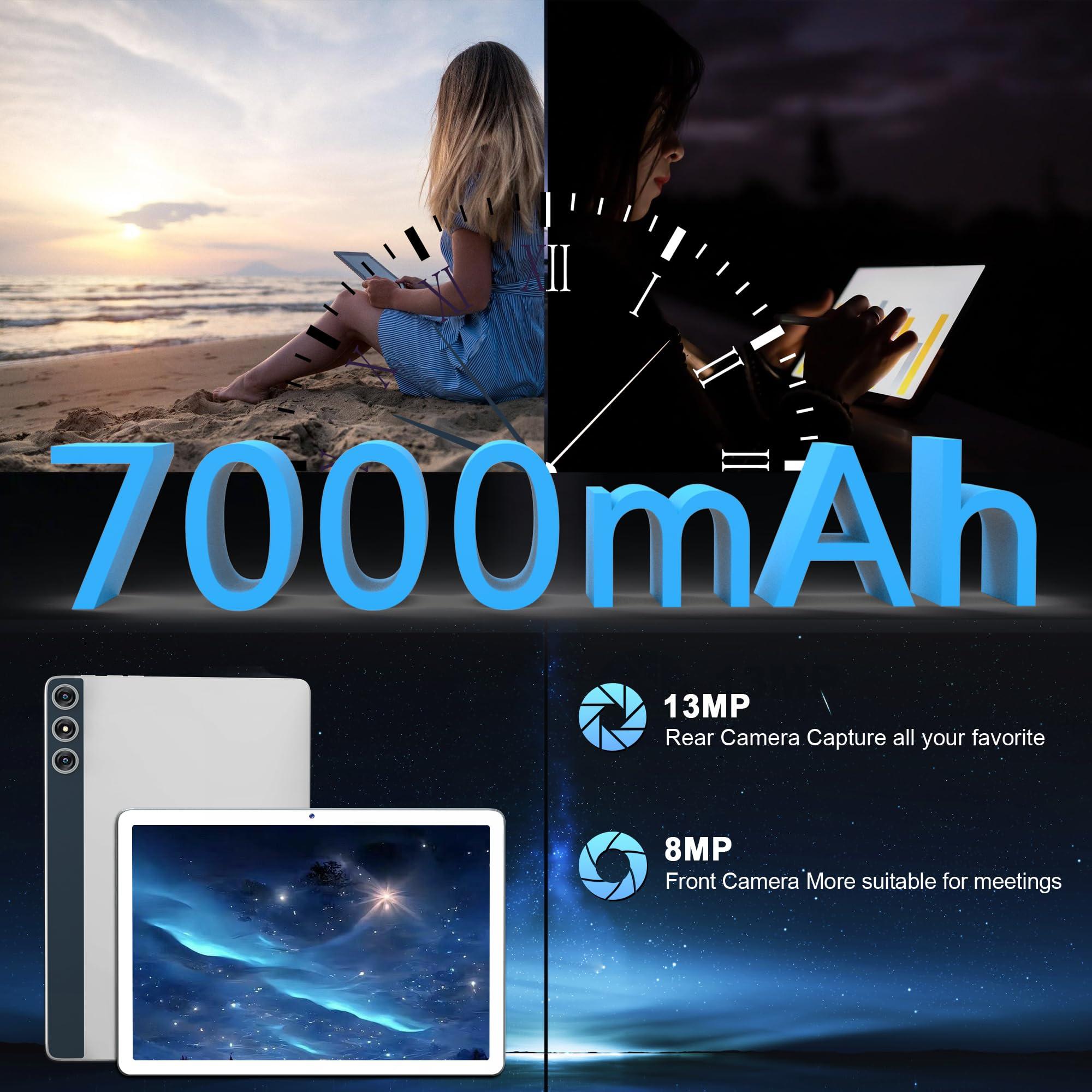 2025 Latest Android 14 Tablet, 10 inch Tablet with 128GB Storage 1TB Expandable 14GB RAM, Dual 4G Cellular Tablets with keyboard Support 5Ghz WiFi/Bluetooth 5.0, Octa-Core Processor, FHD IPS Screen - Image 6