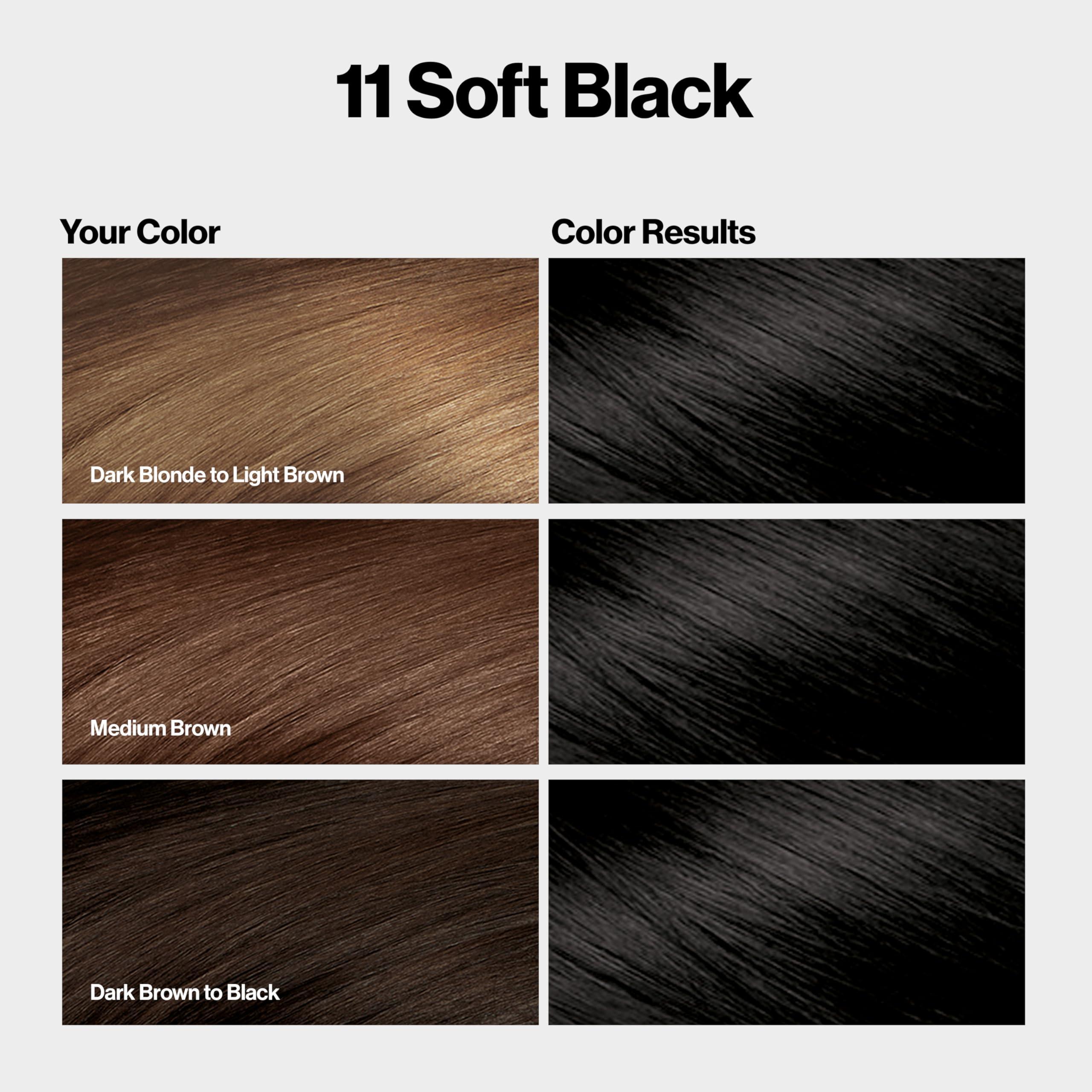 Revlon ColorSilk with Bond Repair Complex, Black Permanent Hair Color, 100% Gray Coverage, Ammonia Free Hair Dye, Vegan Keratin, 11 Soft Black (Pack of 3) - Image 9