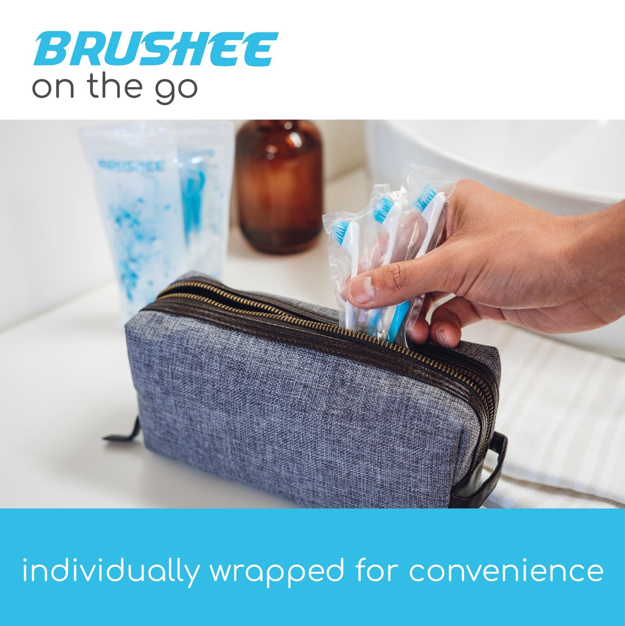 Brushee - The Evolution of Oral Care | 4-in-1 Tool (Paste + Brush + Floss + Pick) | Individually Wrapped | Disposable | Prepasted Travel Toothbrushes | Small Adult Toothbrush - (24-Pack) - Image 8