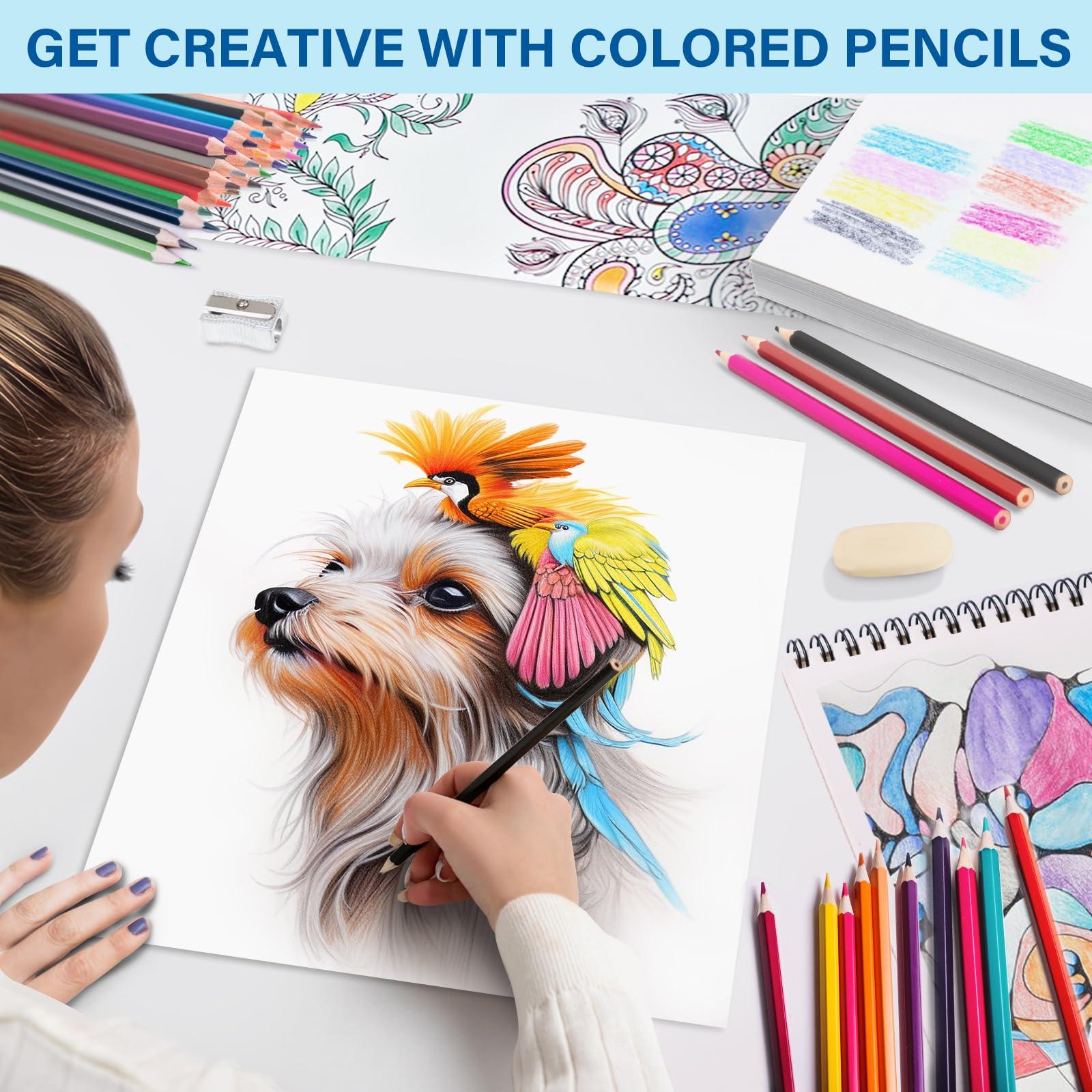 V-Opitos 48 Pack Colored Pencils Set, Pre-sharpened Coloring Pencils for Kids Beginners, Colored Pencils for Adult Coloring Books, Ideal Art Supplies for Sketching, Coloring & Painting - Image 6