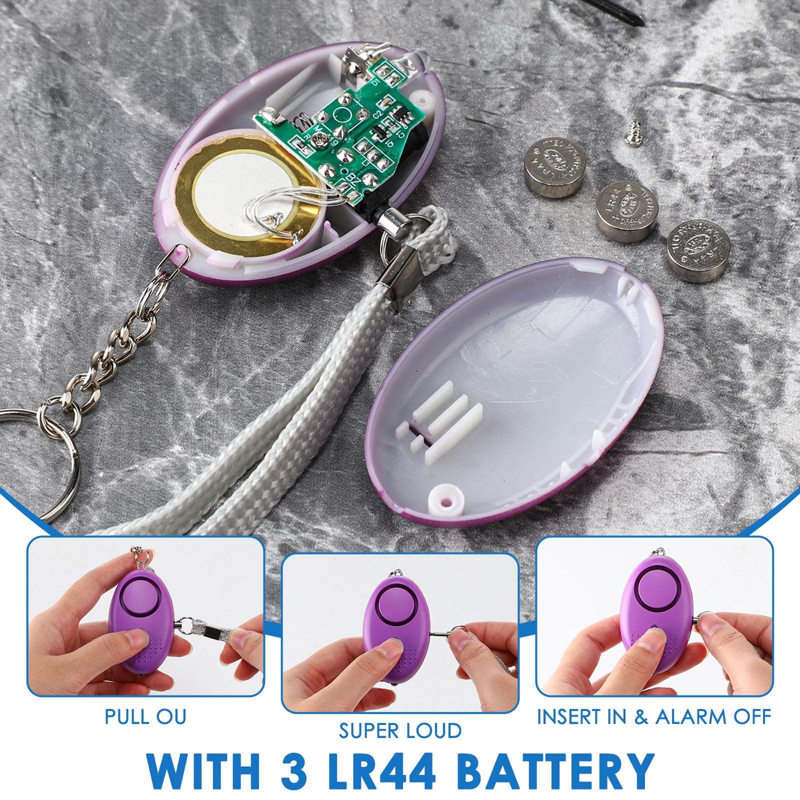 Kanayu 76 Pcs Personal Alarm Bulk 130DB Safe Sound Emergency Safety Self Defense Security Alert Keychain with Led Light Personal Protection Alarm for Women Girls Kids Elderly (Mixed Colors) - Image 4