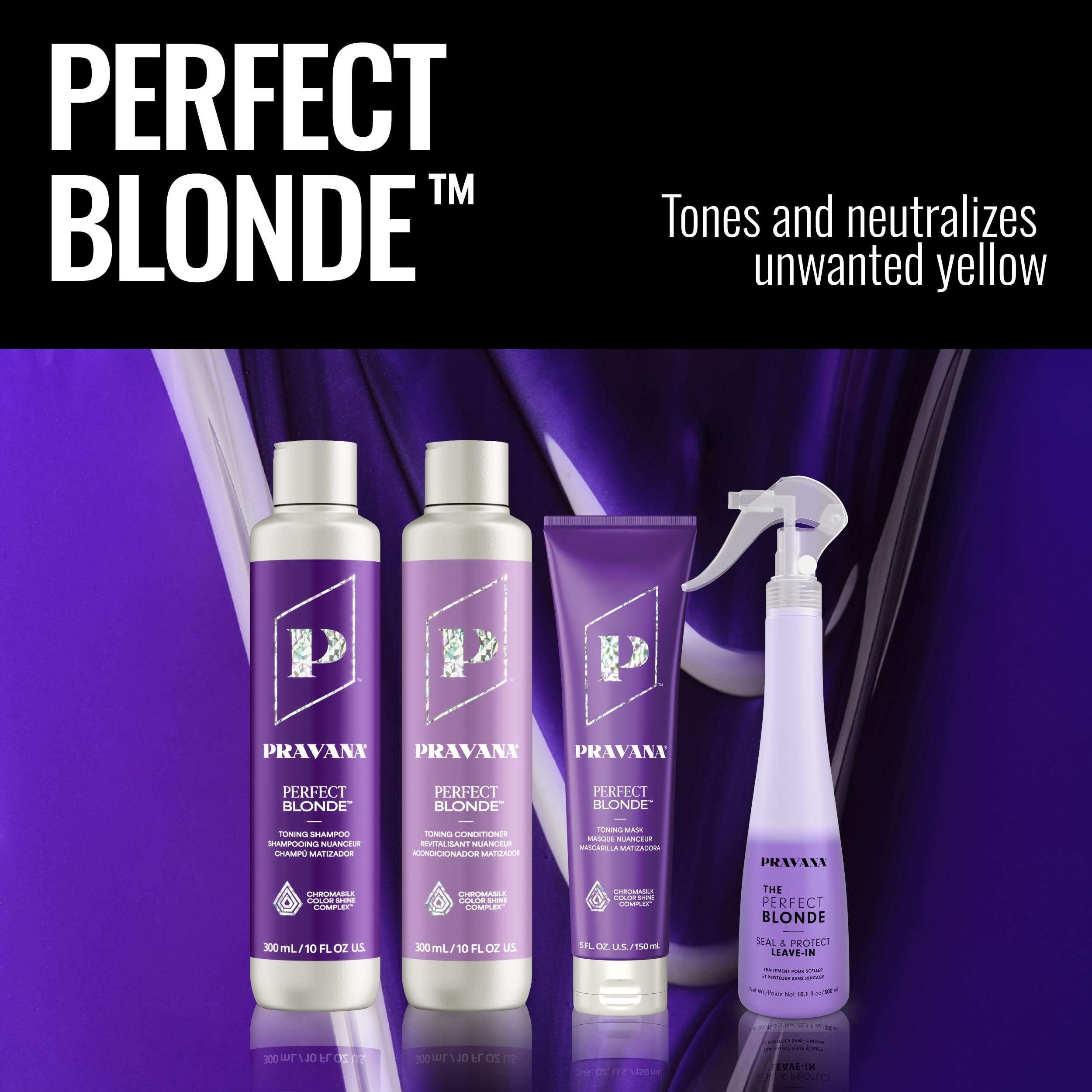 Pravana The Perfect Blonde Purple Toning Shampoo | Neutralizes Brassy, Yellow Tones | For Color Treated Hair | Chromasilk Enhances Shine & Protection | Vegan, Cruelty-Free | Paraben & Sulfate Free - Image 5