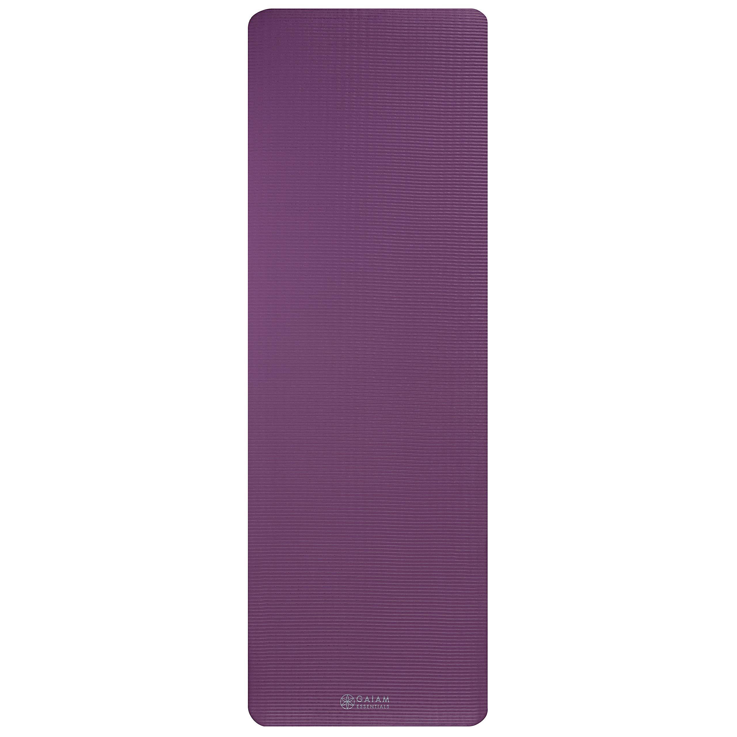Gaiam Essentials Thick Yoga Mat Fitness & Exercise Mat with Easy-Cinch Yoga Mat Carrier Strap, 72"L x 24"W x 2/5 Inch Thick - Image 11