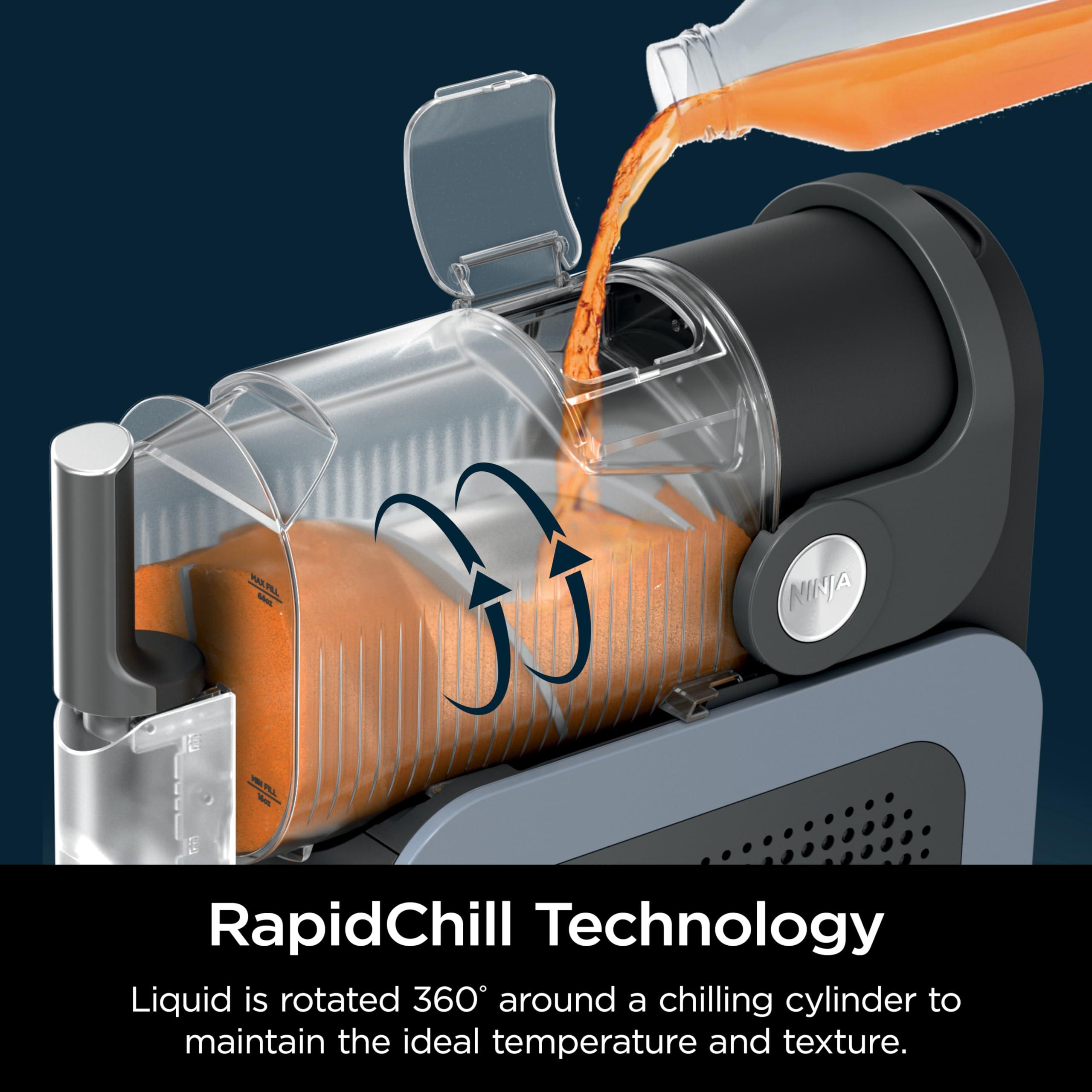 Ninja SLUSHi with RapidChill Technology, 88 oz. Frozen Drink & Slushie Machine, 5 Preset Programs, Margaritas, Frappés, and More, Premium Accents, Black, FS301 - Image 7