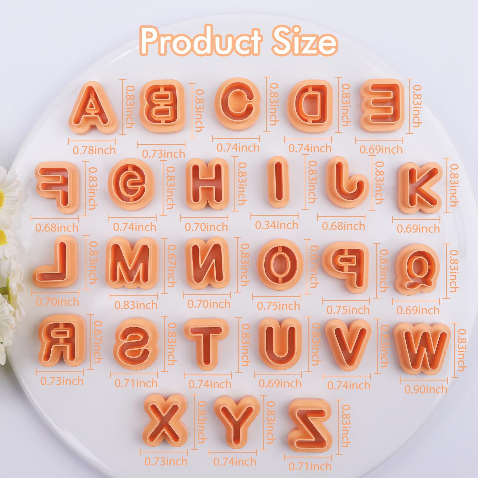 Puocaon Uppercase Letter Clay Cutters - 26 Letters Clay Cutters for Polymer Clay Jewelry Making, Modern Resin Material, Adults - Image 4