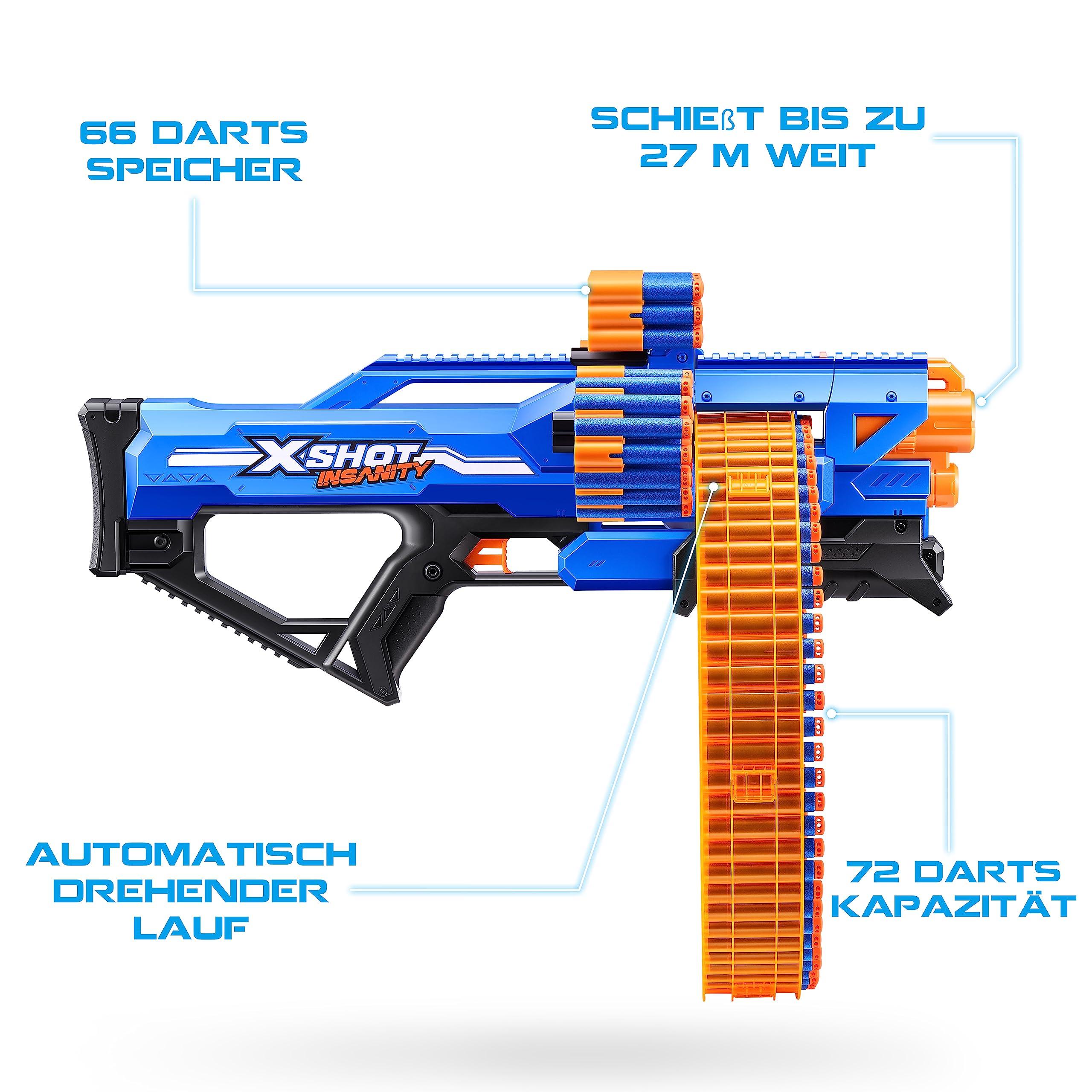 X-Shot Insanity Mad Mega Barrel by ZURU with 72 Darts, Air Pocket Technology and Dart Storage, Rotating Barrel with Large Dart Capacity, Outdoor Toy for Boys and Girls, Teens and Adults - Image 4