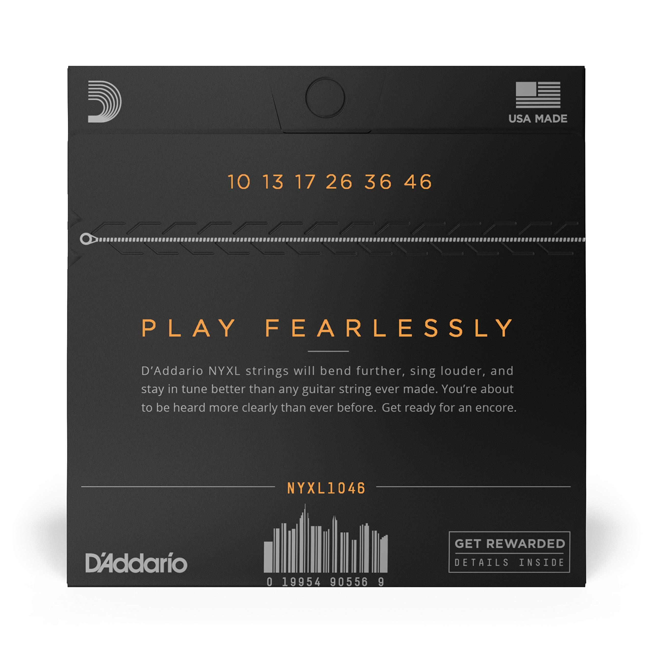 D'Addario NYXL1046 Nickel Wound Electric Guitar Strings, Regular Light, 10-46 - Image 2