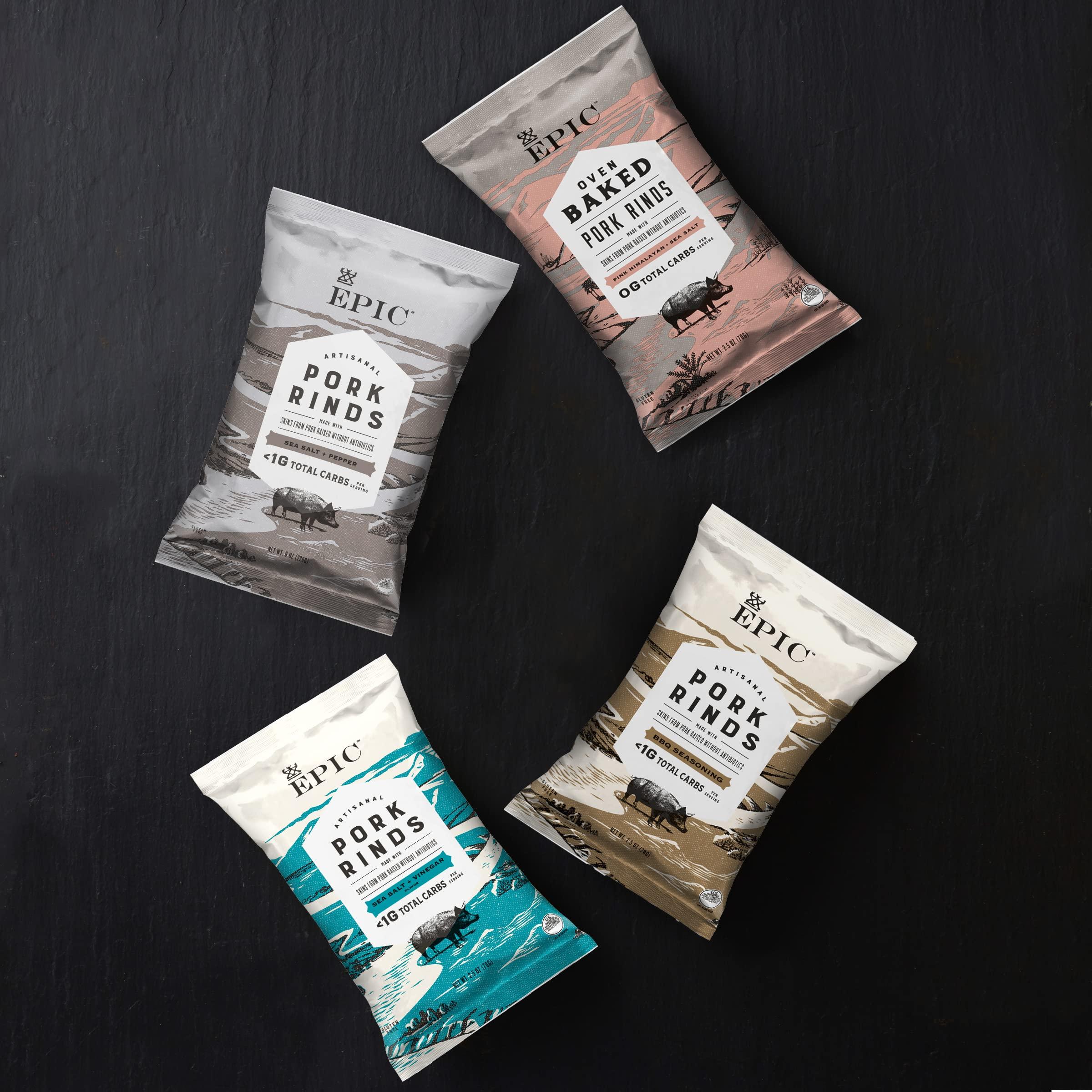 EPIC Sea Salt + Vinegar Oven Baked Pork Rinds, Keto Friendly, 2.5 oz - Image 7