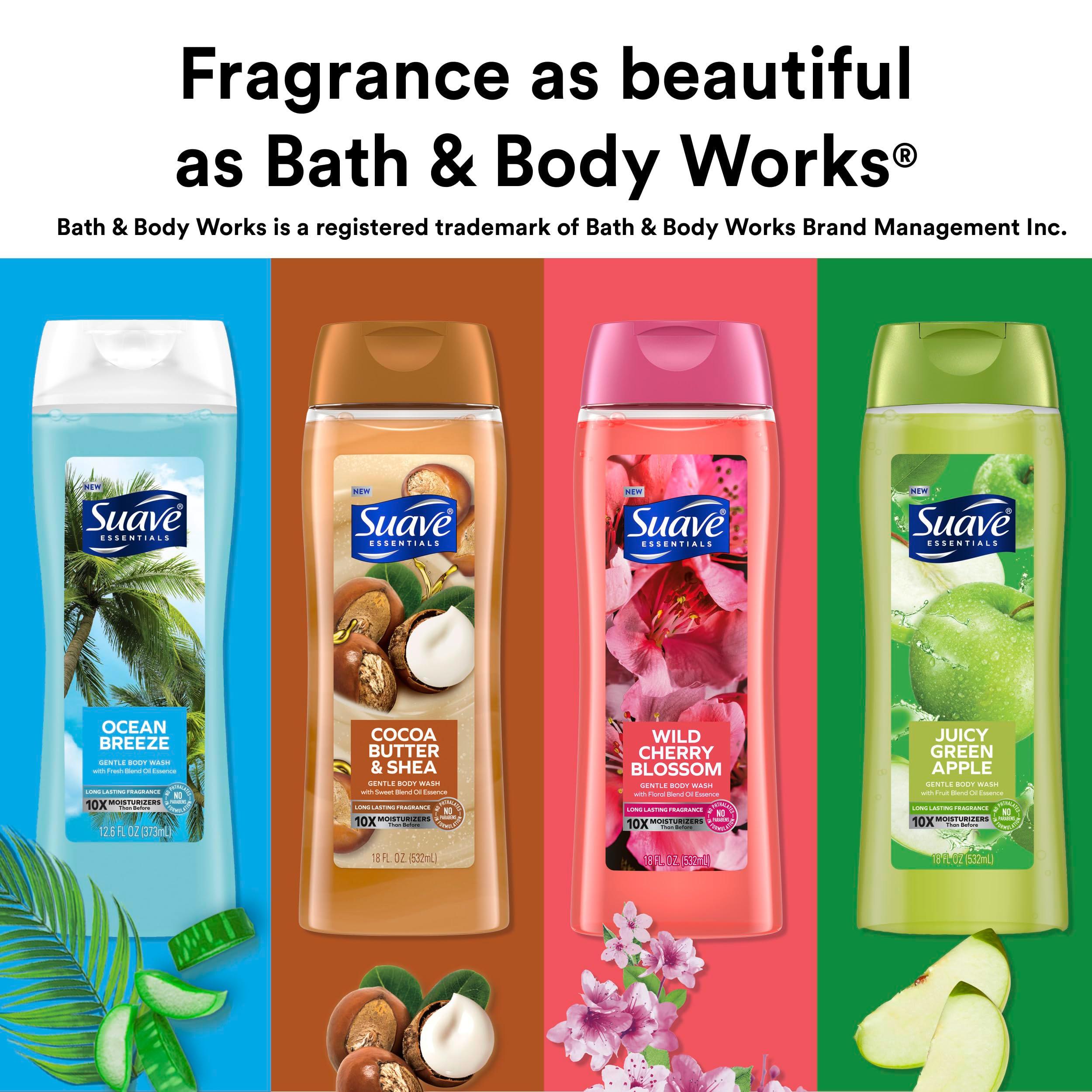 Suave Moisturizing Body Wash, Cocoa Butter and Shea with Vitamin E Extract, No Parabens, No Phtahaltes, 18 Oz Pack of 6 - Image 6