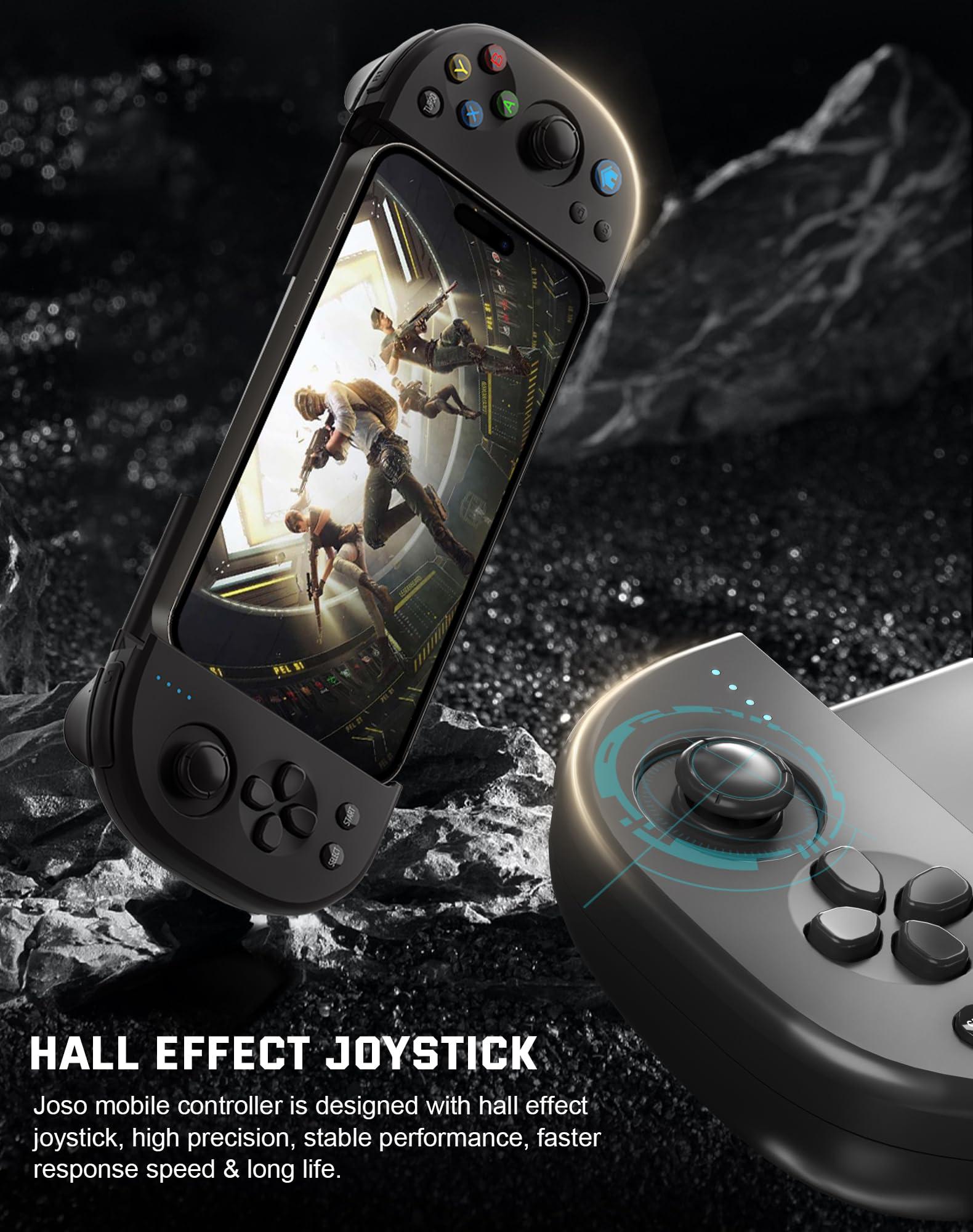 Joso Phone Controller for iPhone, Android, wireless Game Joystick with Hall Effect Joystick/Turbo, Gaming Controller for iPhone 16/15/14/13/12 Series, Galaxy S24/23/S22/S21 Series Play Roblox & More - Image 4