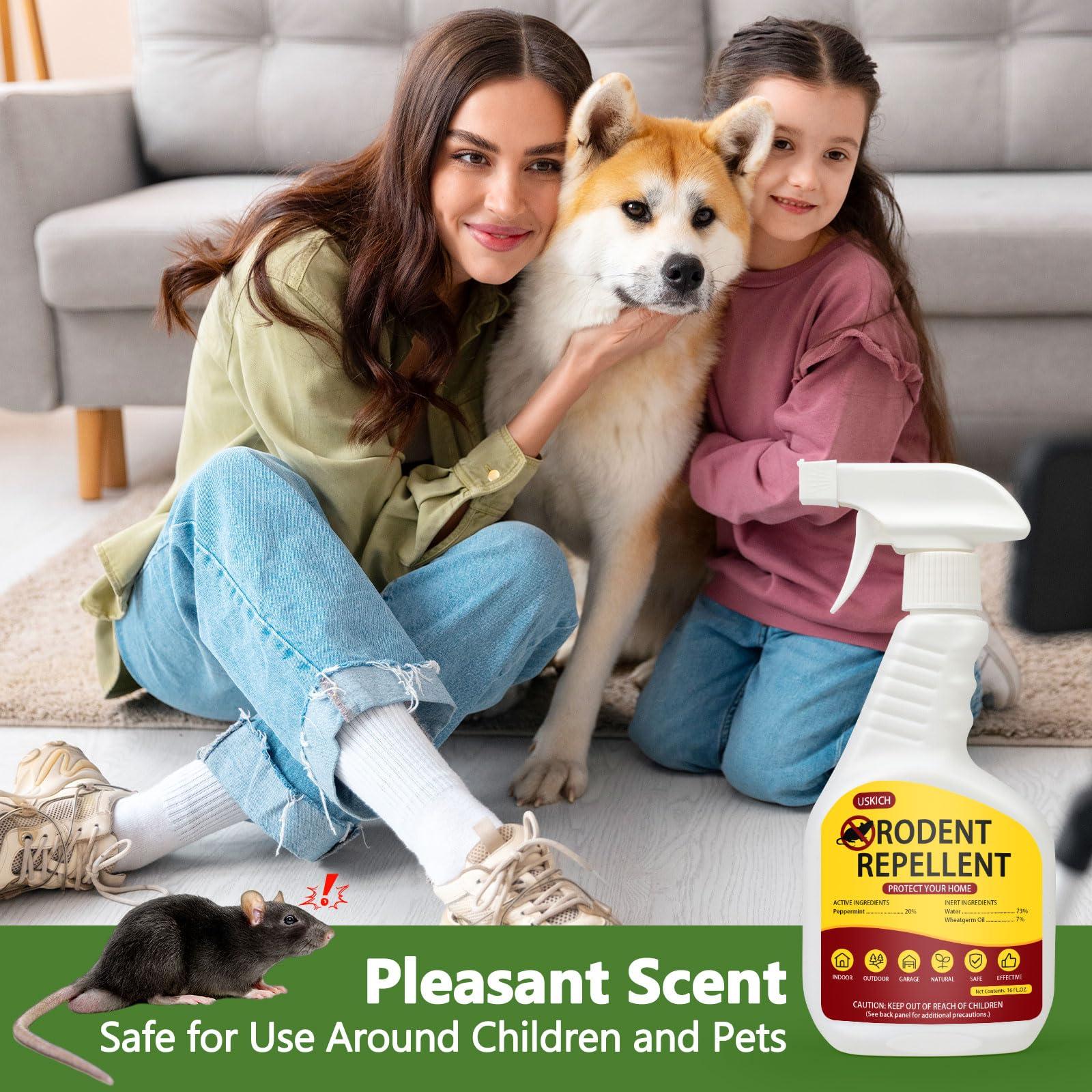 2Pack Peppermint Oil Spray for Rodents -Rodent Repellent & Mouse Repellent Spray, Natural Mice Repellent with Wheatgerm Oils - Safe Indoor & Outdoor Use,16oz - Image 5