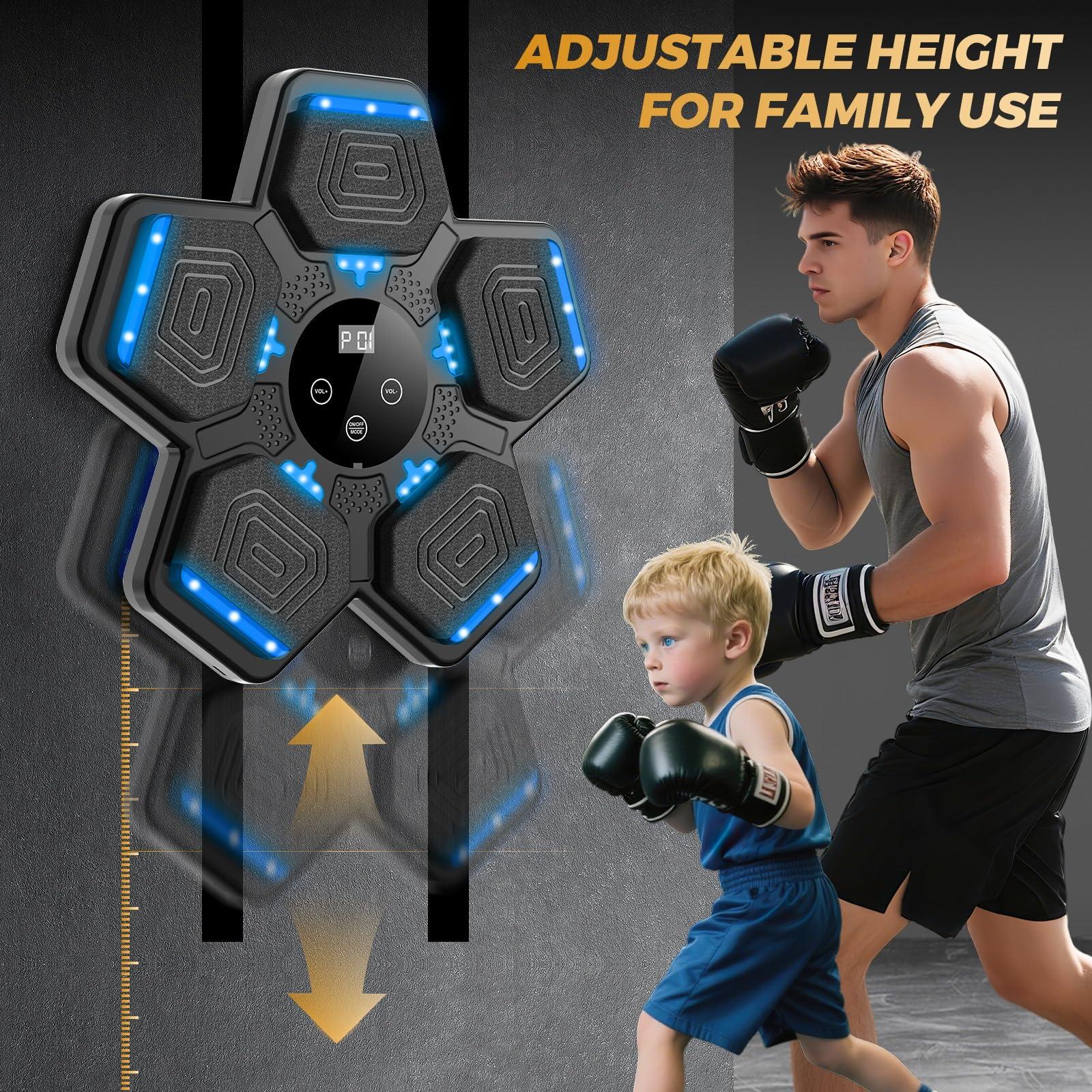 LOLBOX 2025 Music Boxing Machine for Adults and Kids, Smart Bluetooth Boxing Training Equipment with Gloves Wall Mounted, Workout Punching Machine for Home,Office and Gym - Image 7