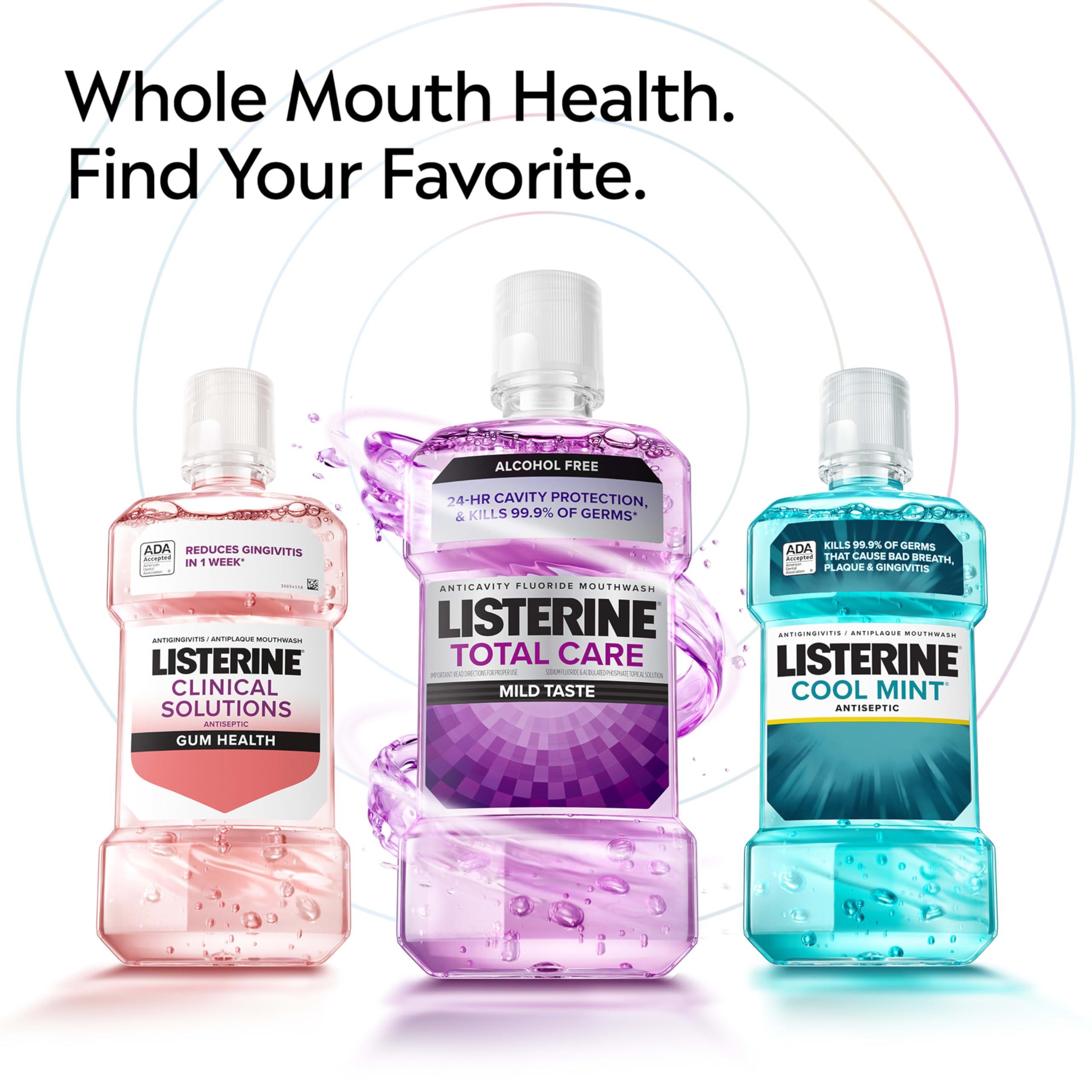 Listerine Cool Mint Antiseptic Mouthwash, Daily Oral Rinse Kills 99% of Germs That Cause Bad Breath, Plaque and Gingivitis for a Fresher, Cleaner Mouth, Cool Mint Flavor, 1.0 L - Image 7