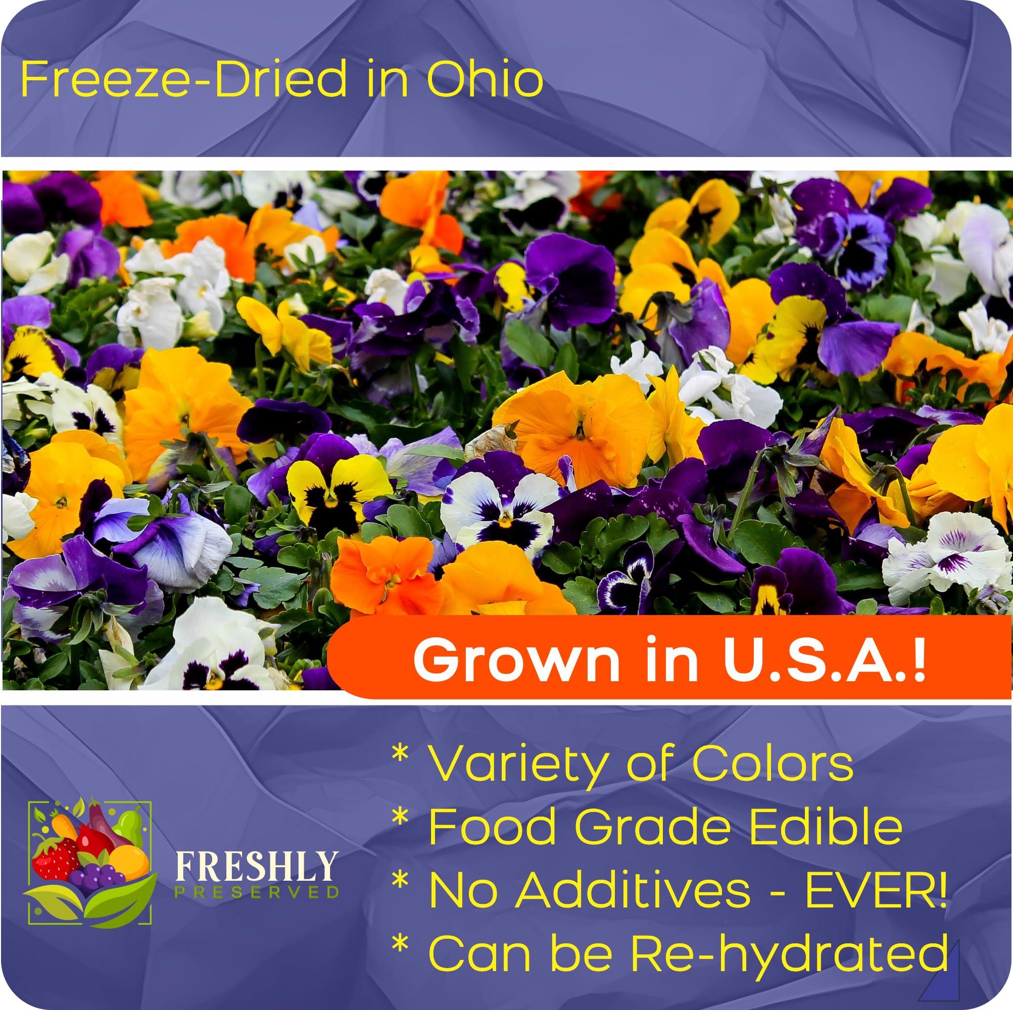 Pansy Edible Flowers for Cocktails & Desserts - 20 USA-Grown Freeze-Dried Flowers for Drink Garnish - Edible Dried Flowers (0.2 oz) - Image 6