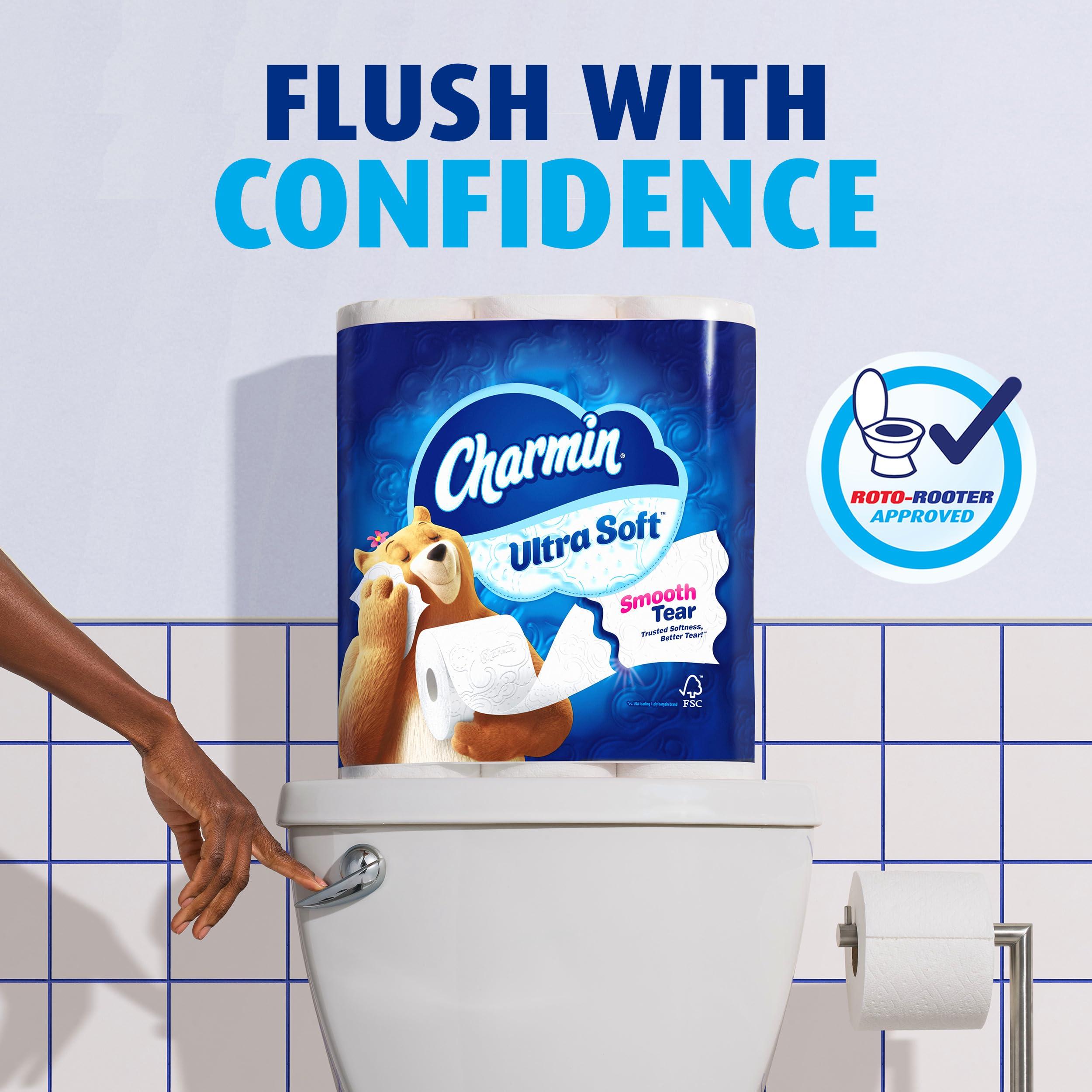 Charmin Toilet Paper Ultra Soft Cushiony Touch, 18 Family Mega XL Rolls = 126 Regular Rolls - Image 12