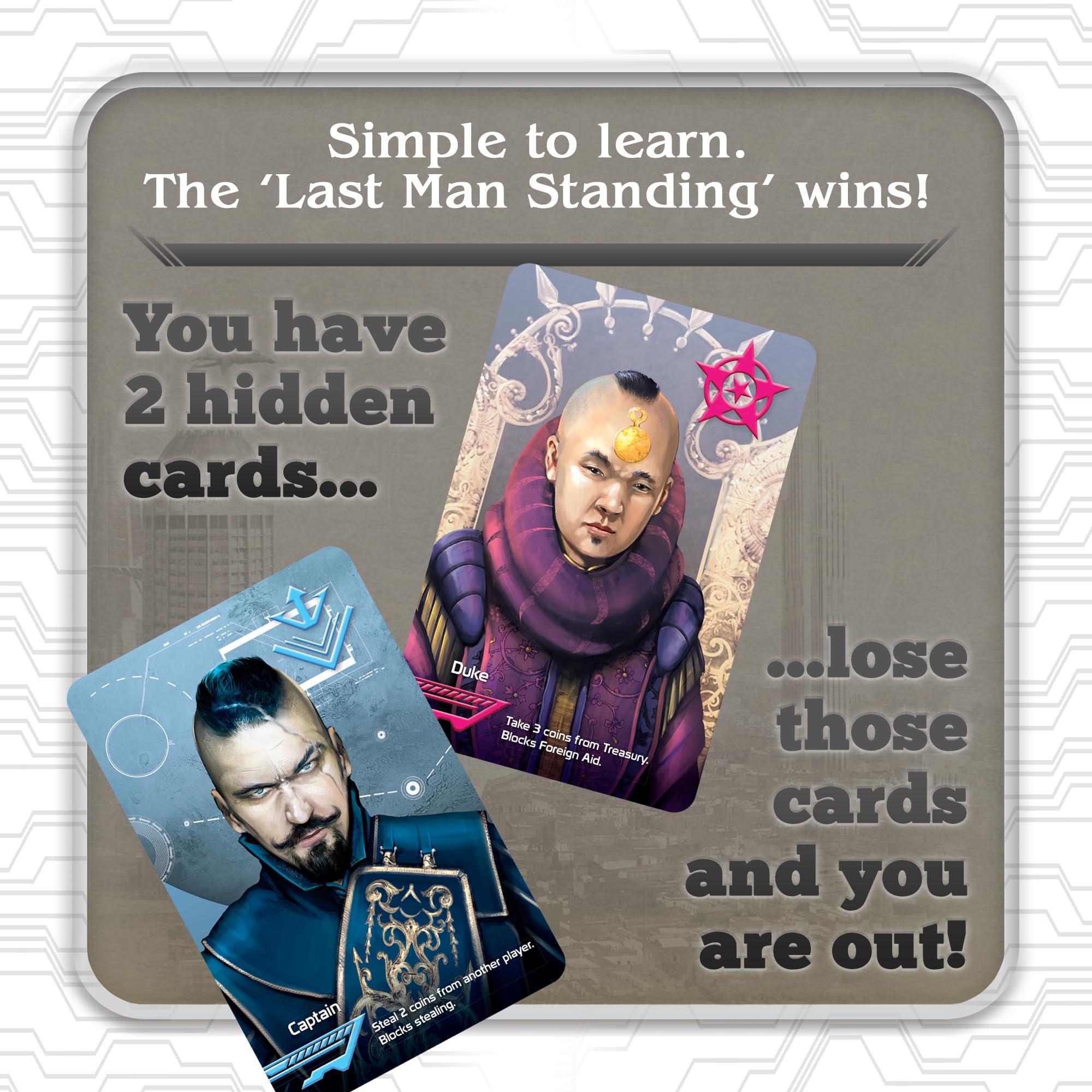 Coup - The Fast, Fun Bluffing Party Game for 2-6 Players. Perfect for Family Game Night with your Teens or Friends. Can you get away with your bluff? Over 1 Million copies sold! - Image 4