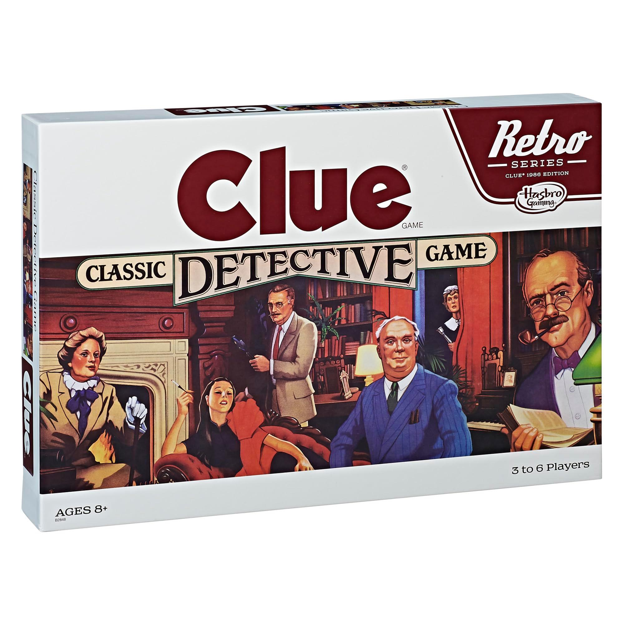 Hasbro Gaming Retro Series Clue 1986 Edition Board Game, Classic Mystery Game for Kids, Family Board Games for 3-6 Players, Ages 8+ (Amazon Exclusive) - Image 11
