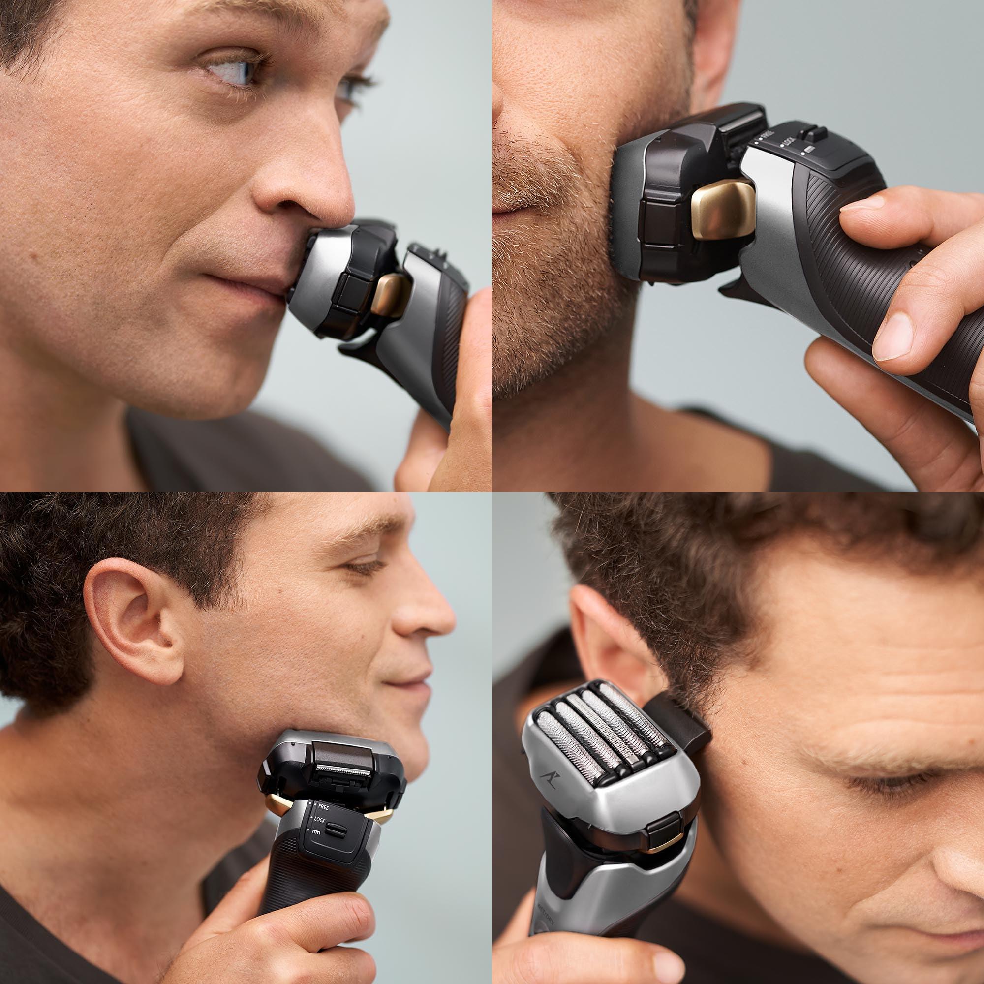 Panasonic ARC5 Electric Razor for Men with Pop-up Trimmer, Wet Dry 5-Blade Electric Shaver with Intelligent Shave Sensor and 16D Flexible Pivoting Head - ES-ALV6HS (Silver) - Image 7