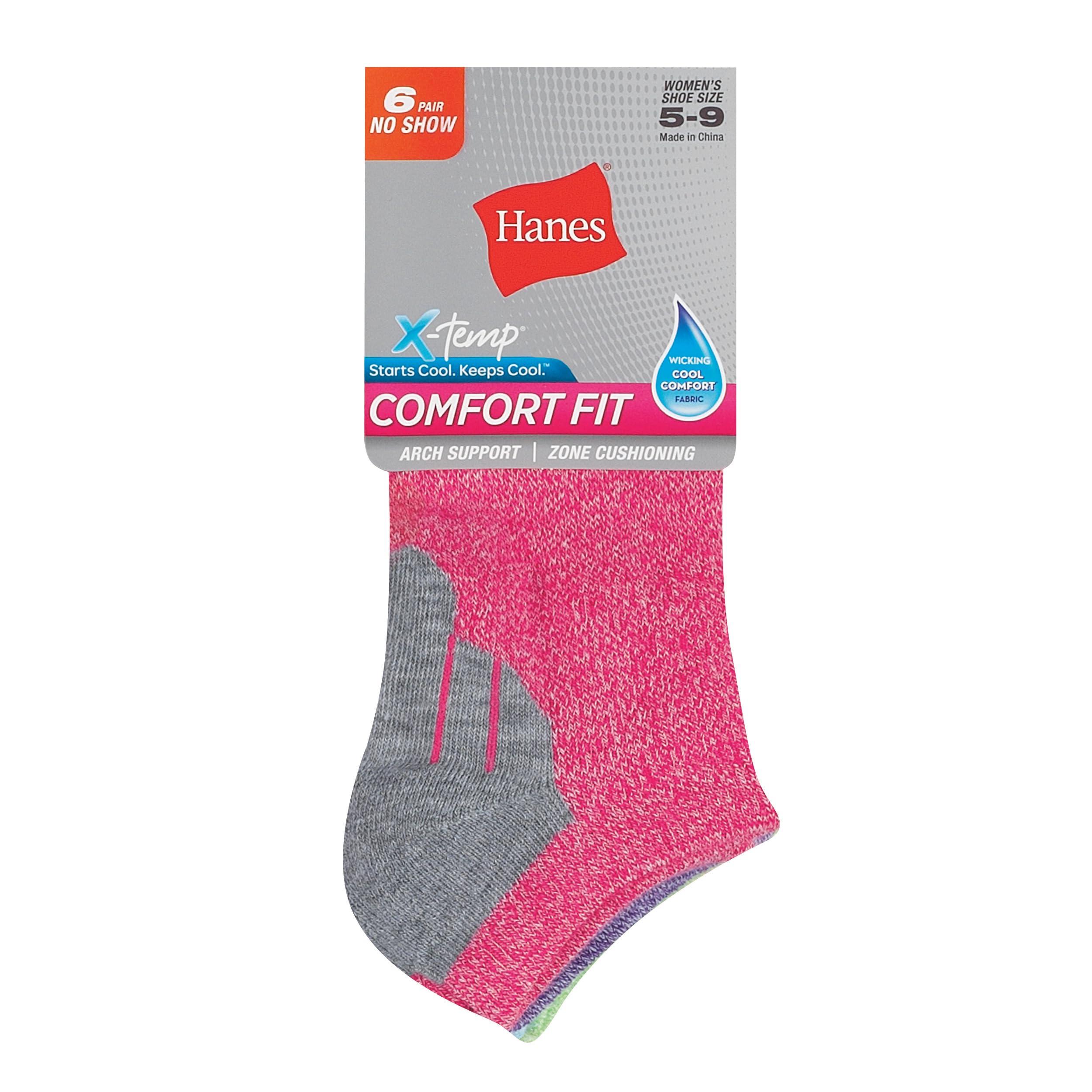 Hanes Women's 6-Pair Comfort Fit No Show Socks - Image 2