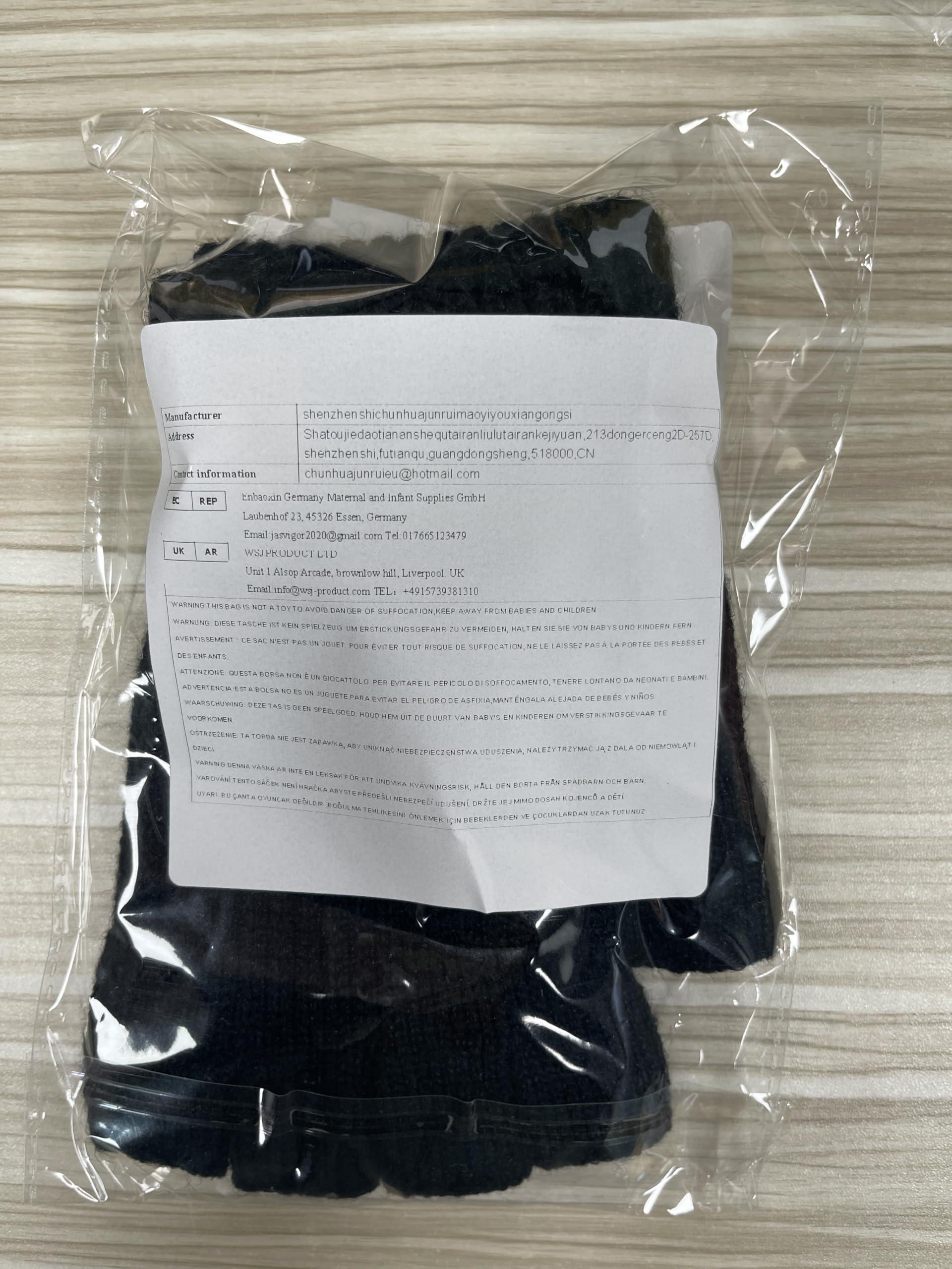 JUNRUI Fingerless Gloves Half Finger Winter Warm Knitted Gloves Working Running Biking Driving for Men and Women - Image 8