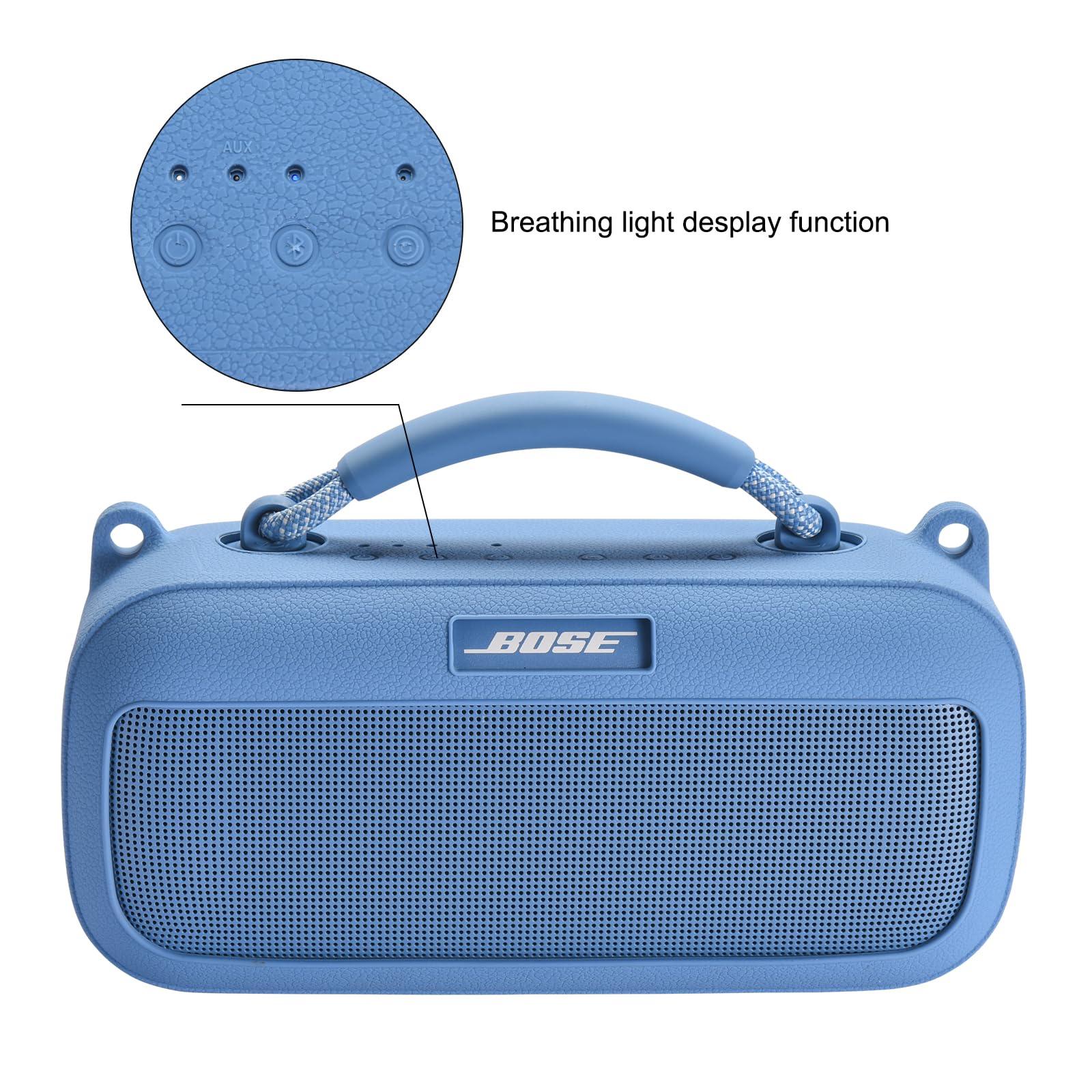 Bose SoundLink Max Silicone Case Cover - Portable Speaker Case for Mountaineering, Hiking, Outdoor Travel & Carrying - Compatible with Bose Speaker - Blue - Image 5