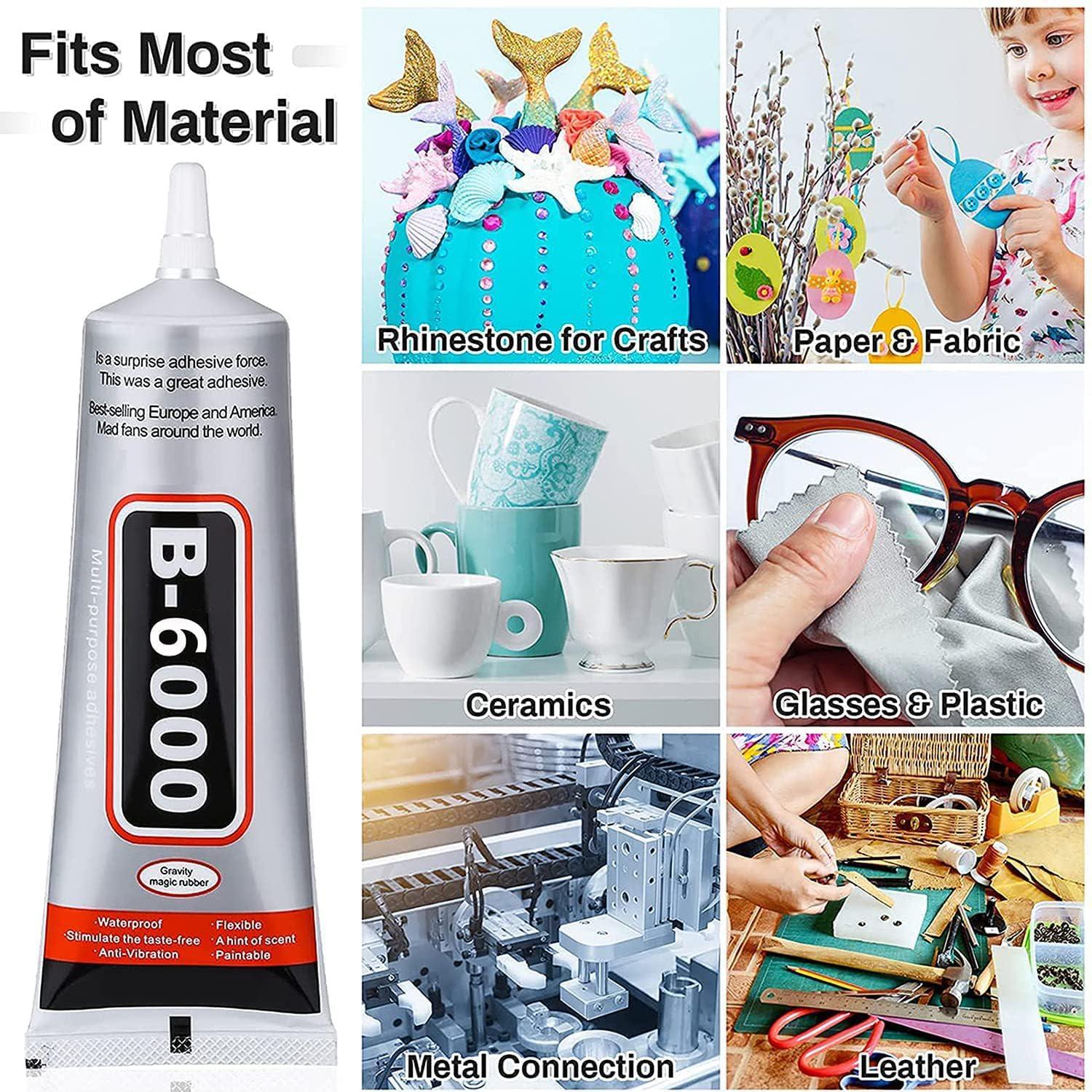 B6000 Jewelry Glue Clear for Rhinestone, Craft Adhesive Glue with Precision Tip, Multifunctional Glue for Rhinestones Crafts, Clothes Shoes, Fabric, Jewelry Making, Cell Phones (50 ml/ 1.68oz) - Image 4