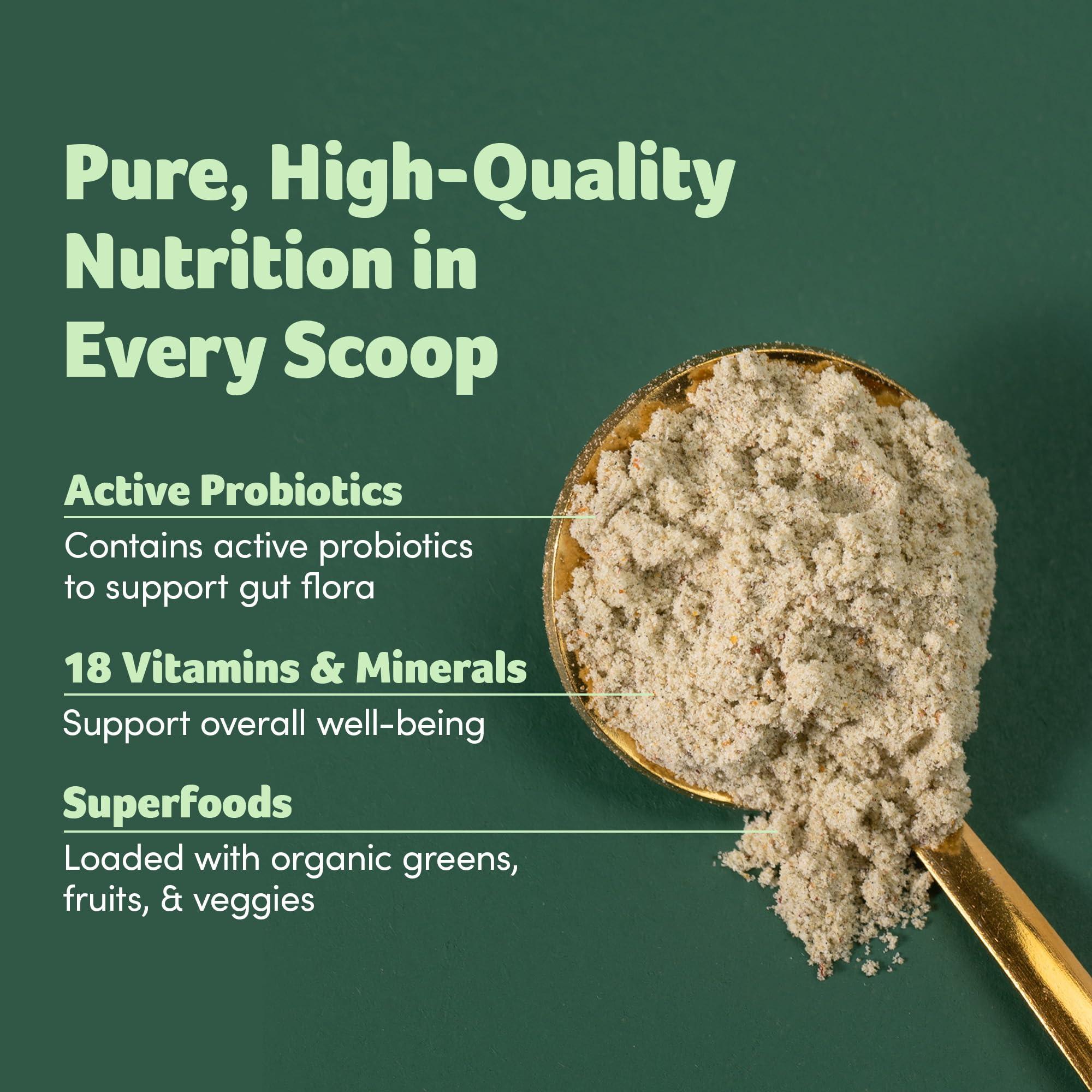 Purely Inspired Organic Green Powder Smoothie Mix, Unflavored (24 Servings) - Probiotics for Digestive Health with Spirulina & Chlorella for Gut Health - Vegan & Gluten-Free - Image 2