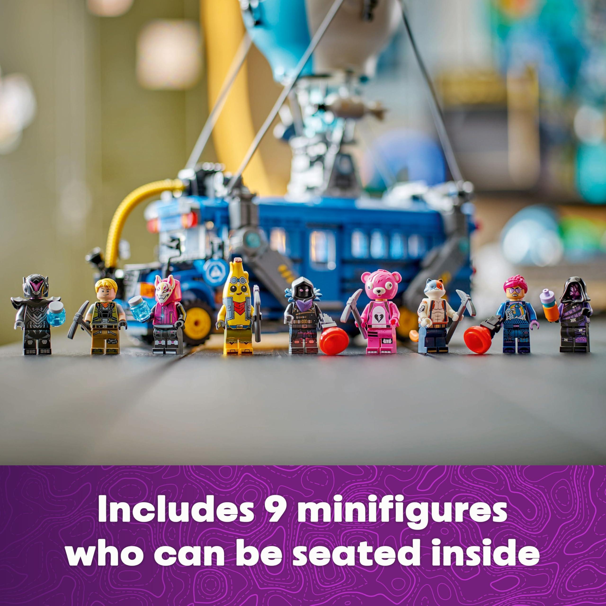 LEGO Fortnite Battle Bus - Collectible Fortnite Toy for Kids, Boys and Girls, Ages 10+ - Pretend Play Set with 9 Minifigures from Video Game - Gift Ideas for Fans - 77073 - Image 7
