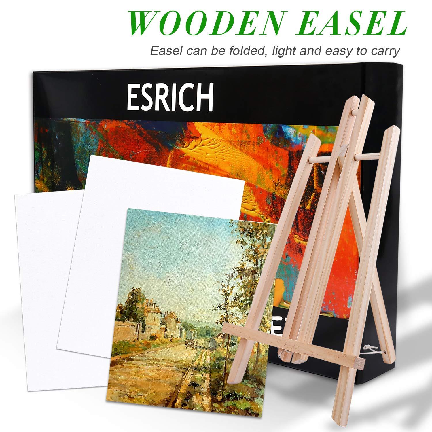 ESRICH Acrylic Paint Set,Painting Supplies with 2 PCS of 12 Colors Acrylic Paint,1 Easel 3 Canvas 30 Paintbrushes and 3 Palettes, Paint Kit for Kids,Students, Artists and Beginner - Image 5