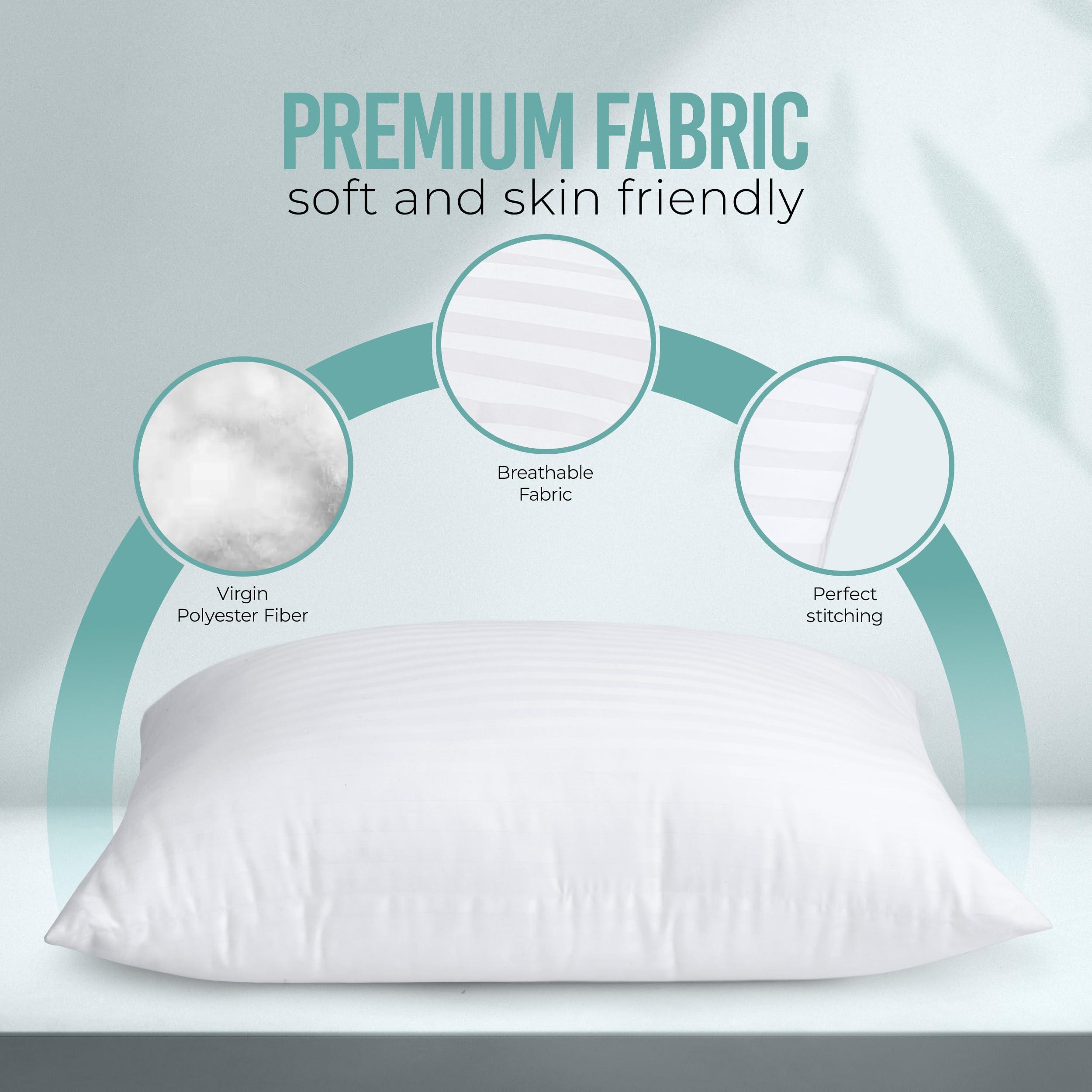 Utopia Bedding Pillows Queen Size Set of 2 (White),Hotel Pillows, Cooling Pillow for Side, Back or Stomach Sleepers - Image 8