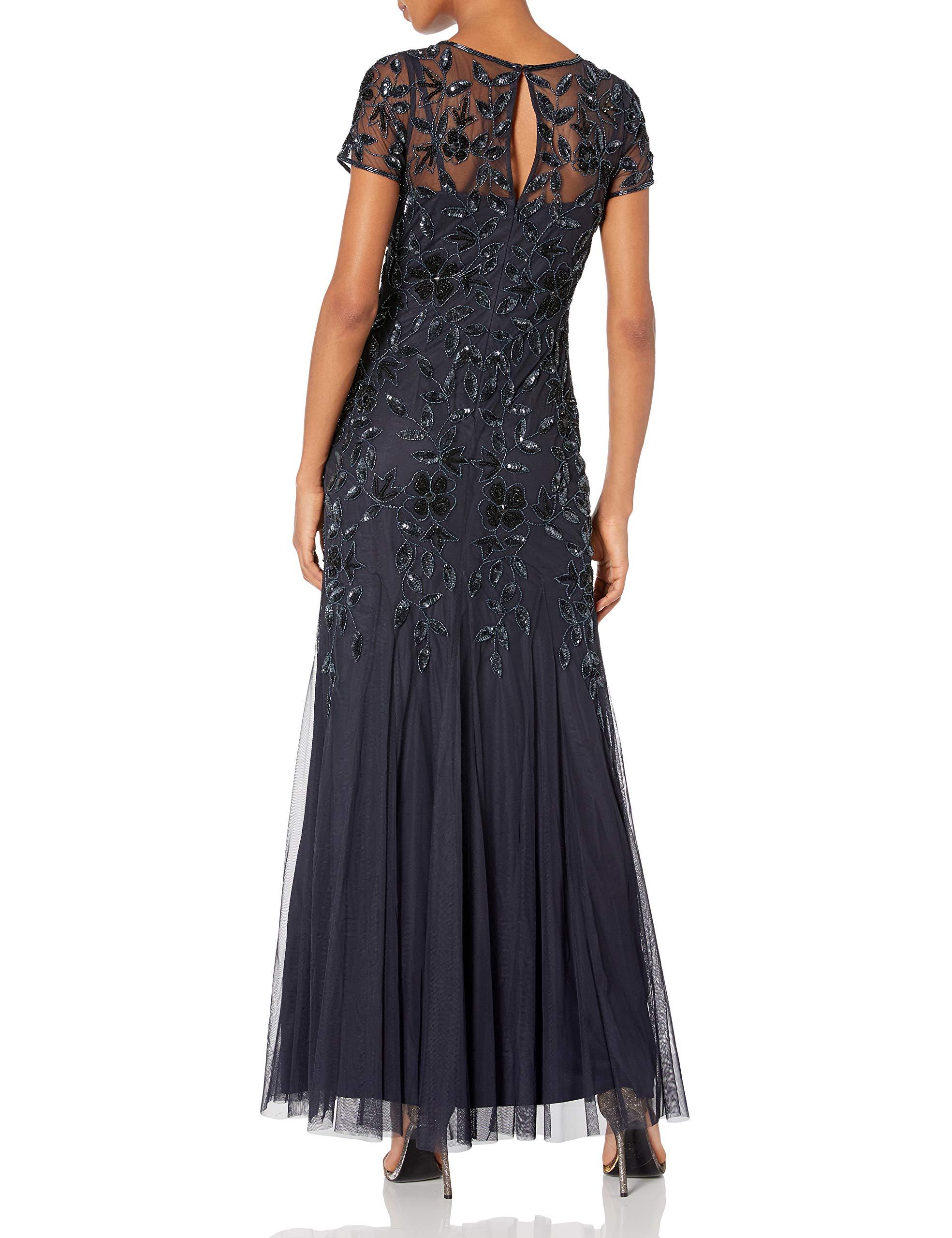 Adrianna Papell Women's Floral Beaded Godet Gown - Image 2