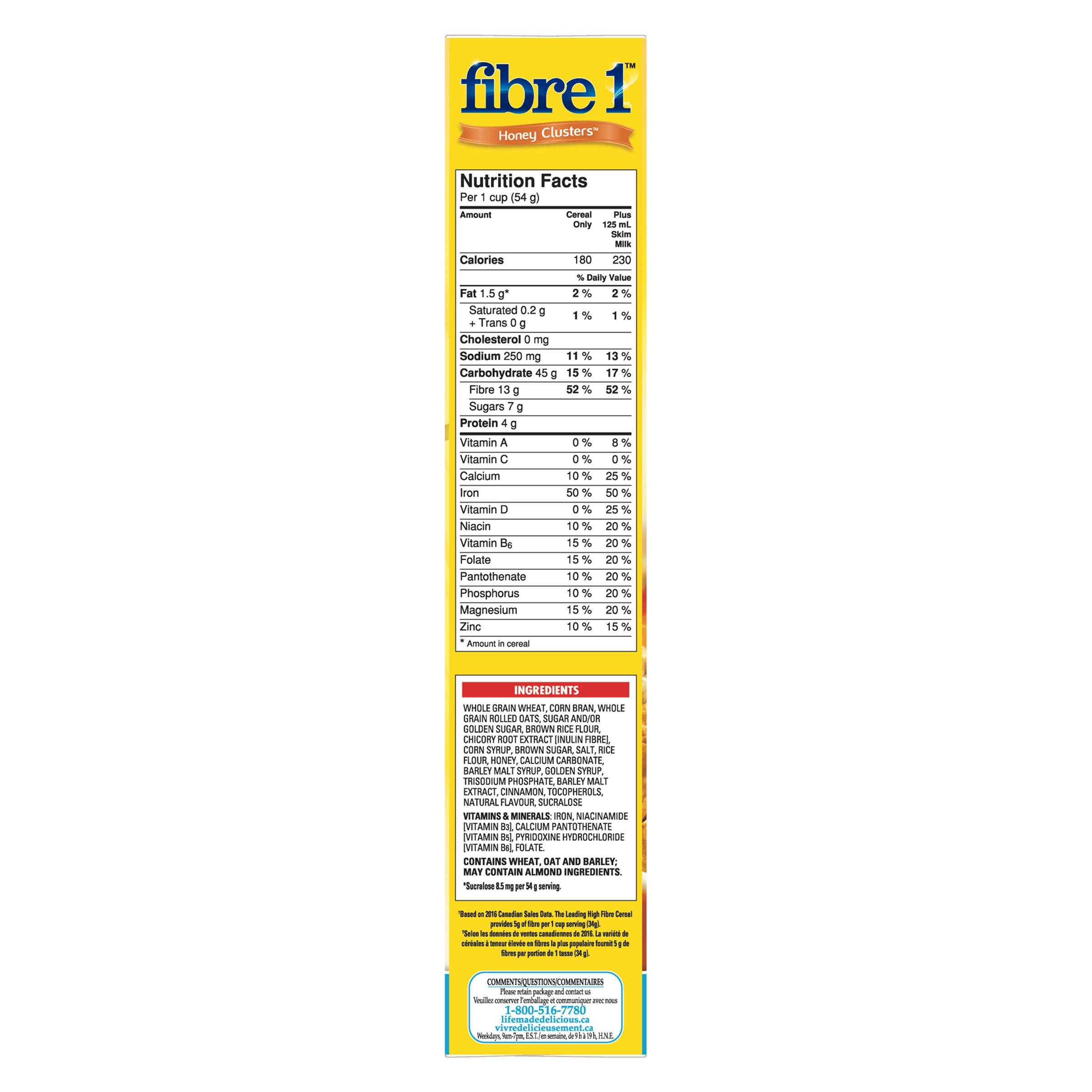 Fibre 1 Honey Cluster Cereal, 425g/15oz. - Image 4
