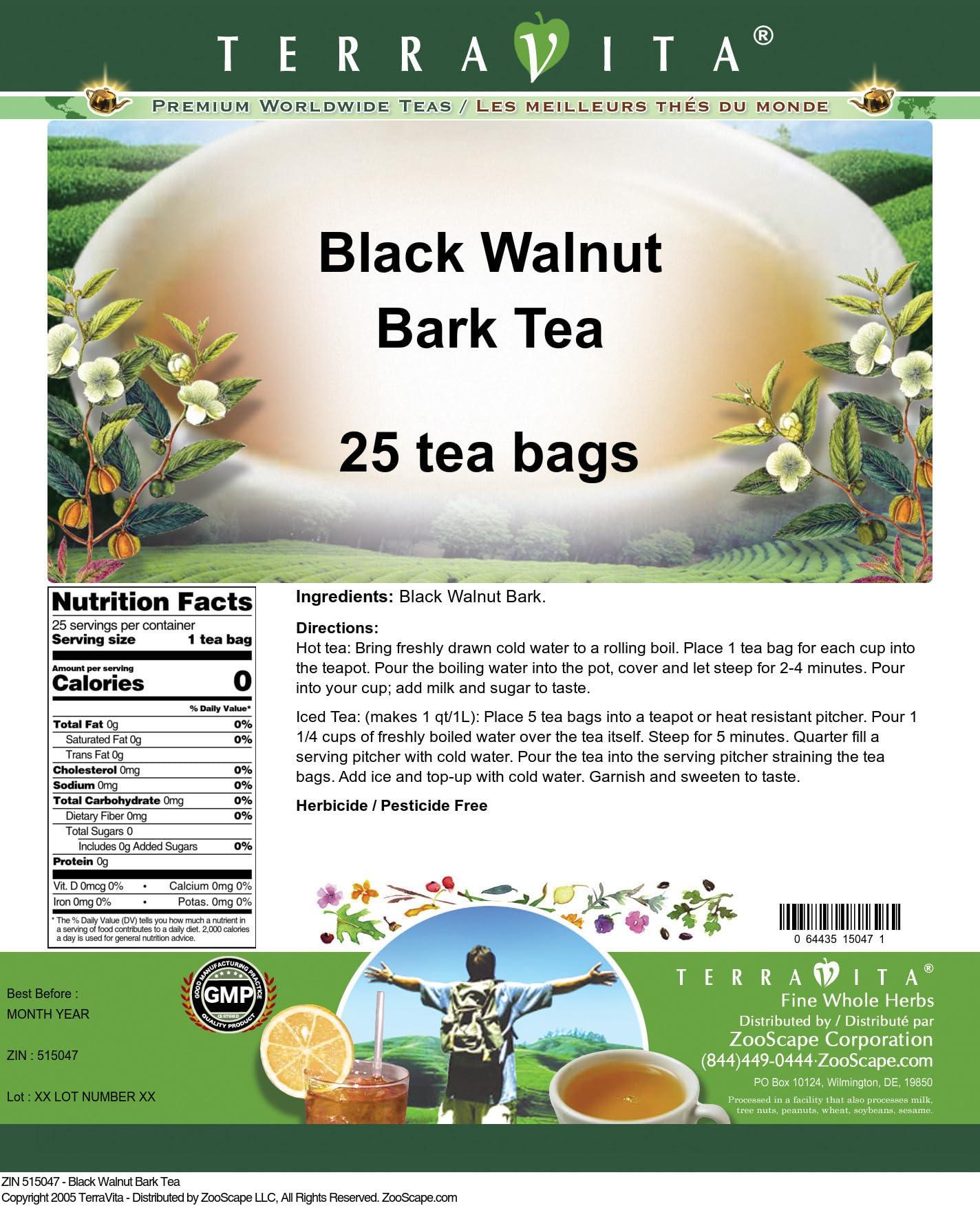 Black Walnut Bark Tea (25 Tea Bags, ZIN: 515047) - Image 2