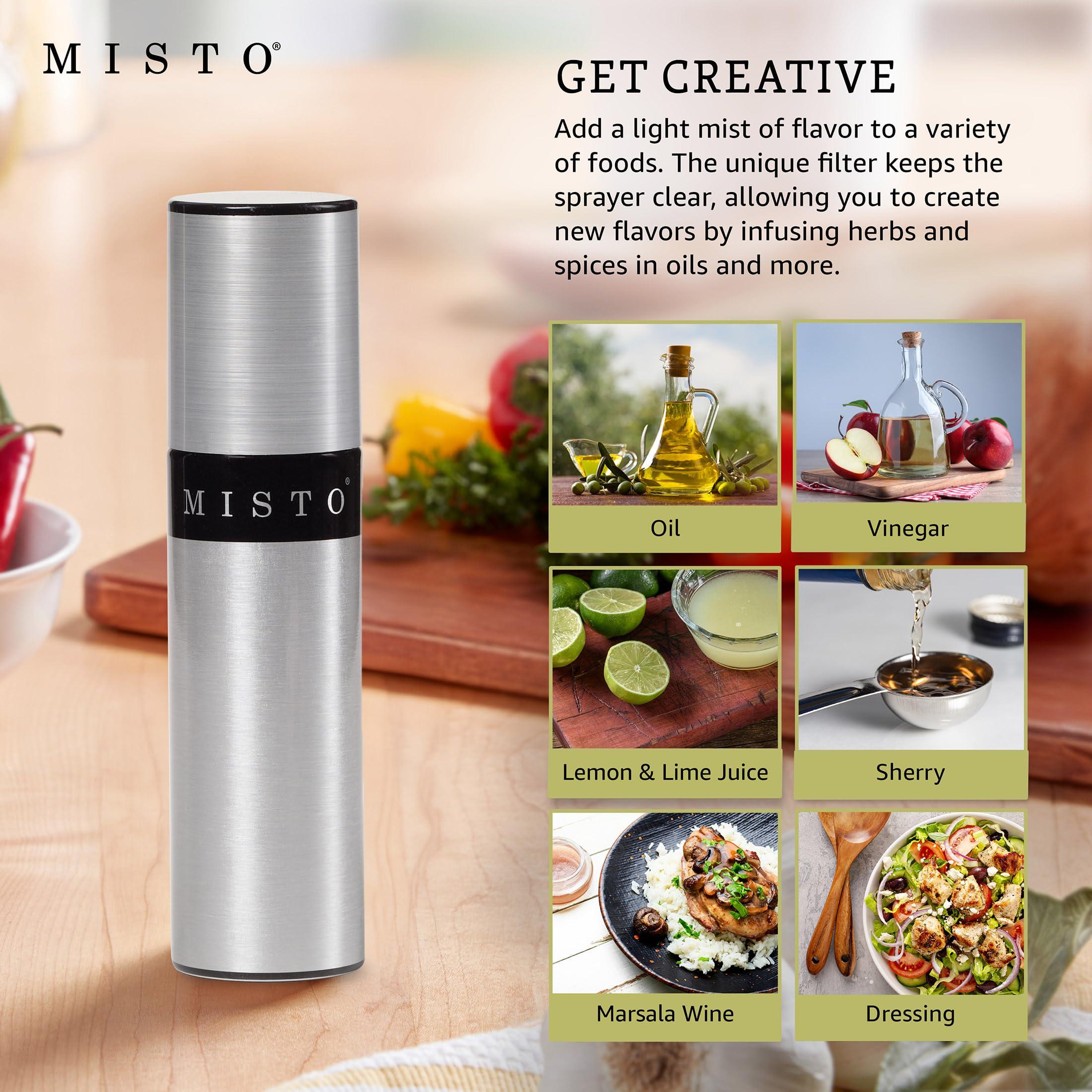 Misto Aluminum Oil Sprayer, Set of 2, Versatile Refillable Aerosol Sprayers for Olive Oil, Vinegar, Lemon Juice, Dressings, and More, Ideal for Cooking, BBQ, and Air Fryers - Image 4