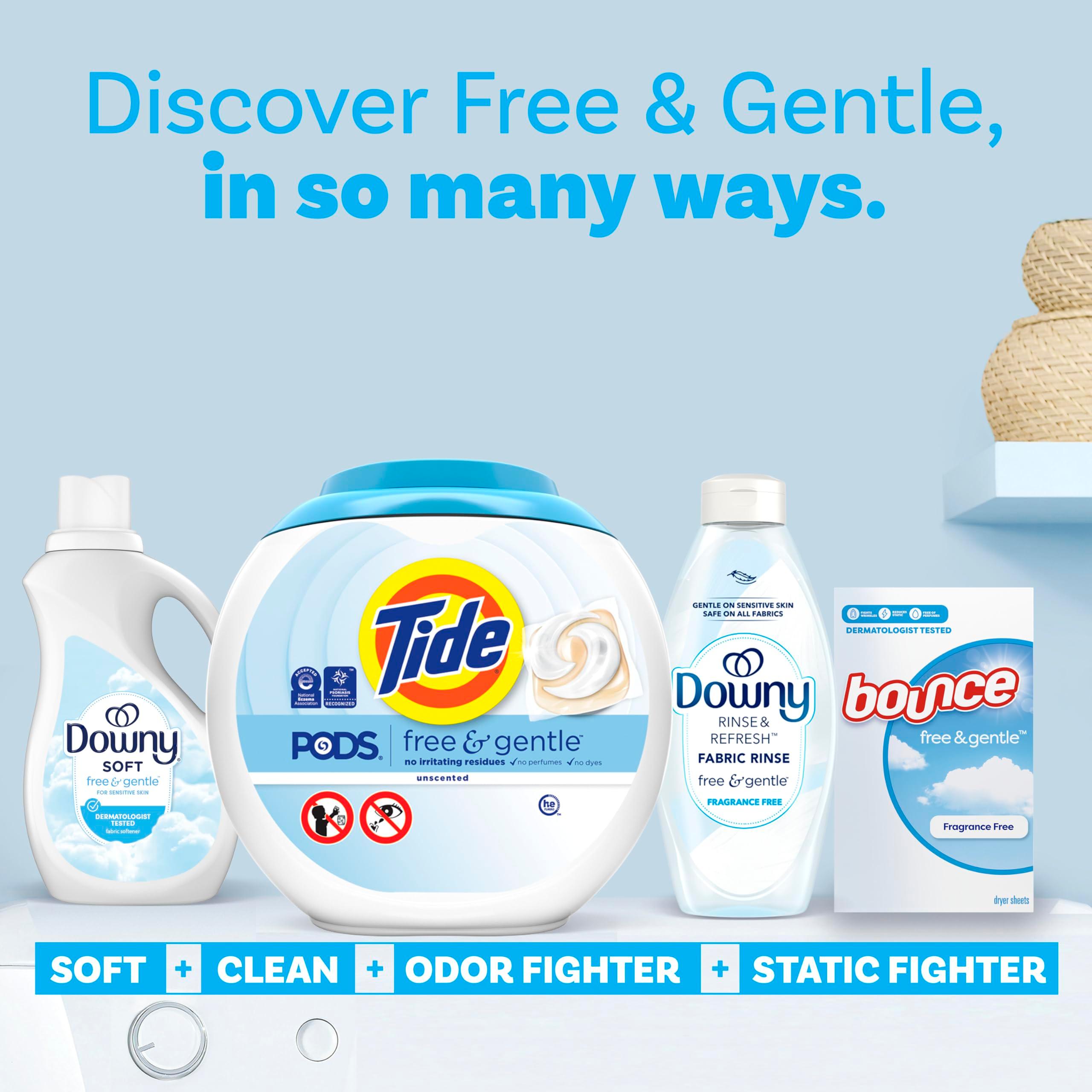 Tide PODS Free & Gentle Laundry Detergent Soap Pacs, 57 Count, Tide PODS Laundry Detergent - Image 8