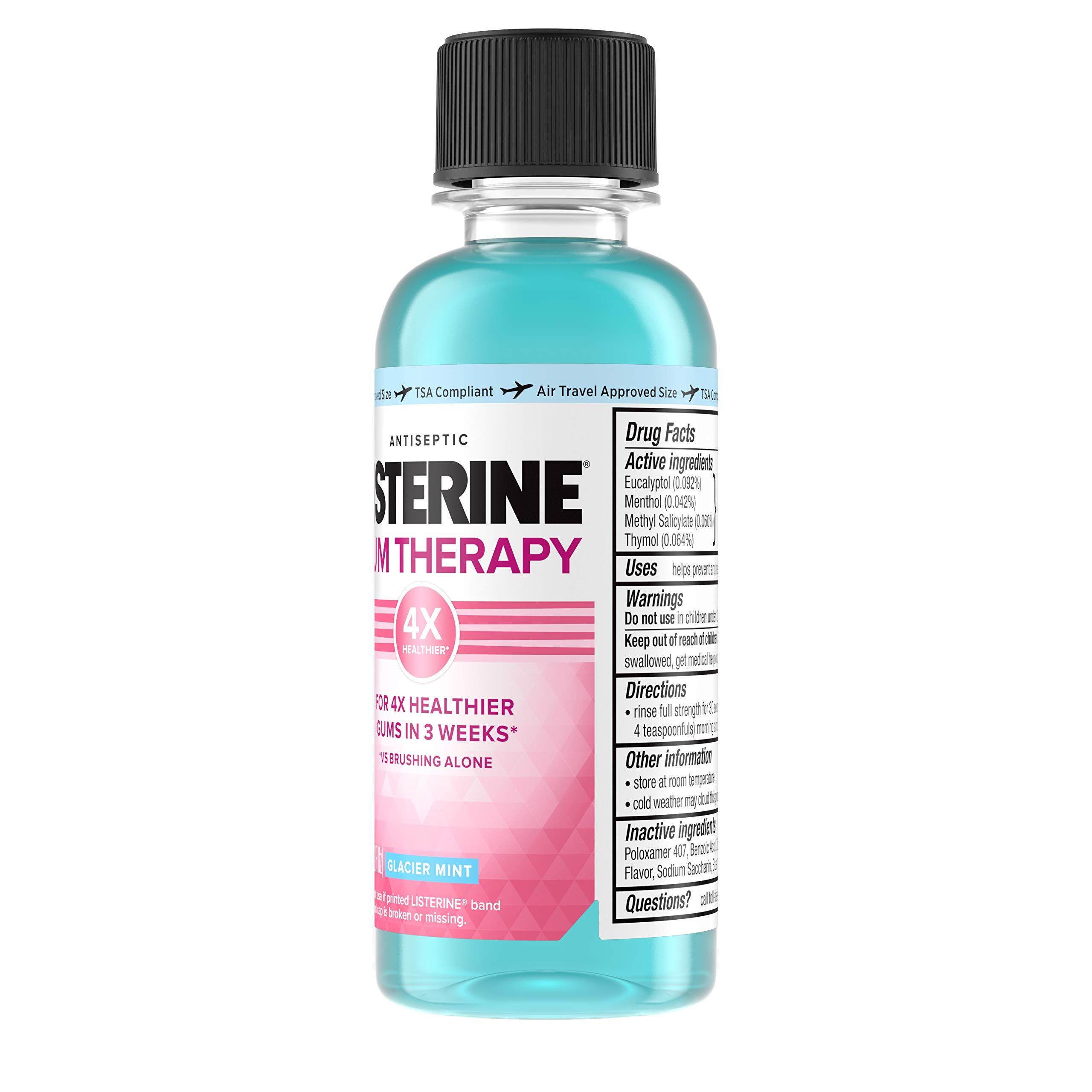 Listerine Gum Therapy Anti-Plaque & Gingivitis Travel Mouthwash, Glacier Mint, 95 mL 1 ea - Image 7