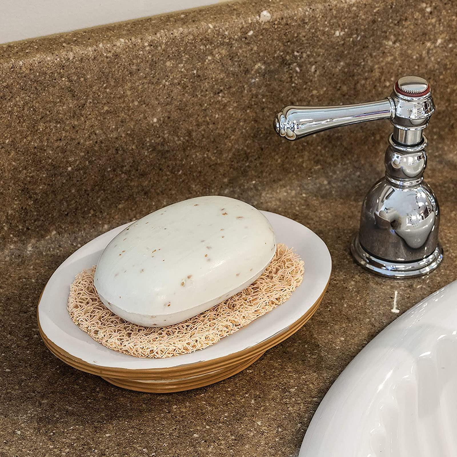 Soap Saver Pads, Non-Slip Soap Holder Pad, Self Draining Soap Bar Holder Pads, Soap Saver Dish for Shower Kitchen Bathroom Travel Hotel Cleaning Supplies (Coffee, 4) - Image 2