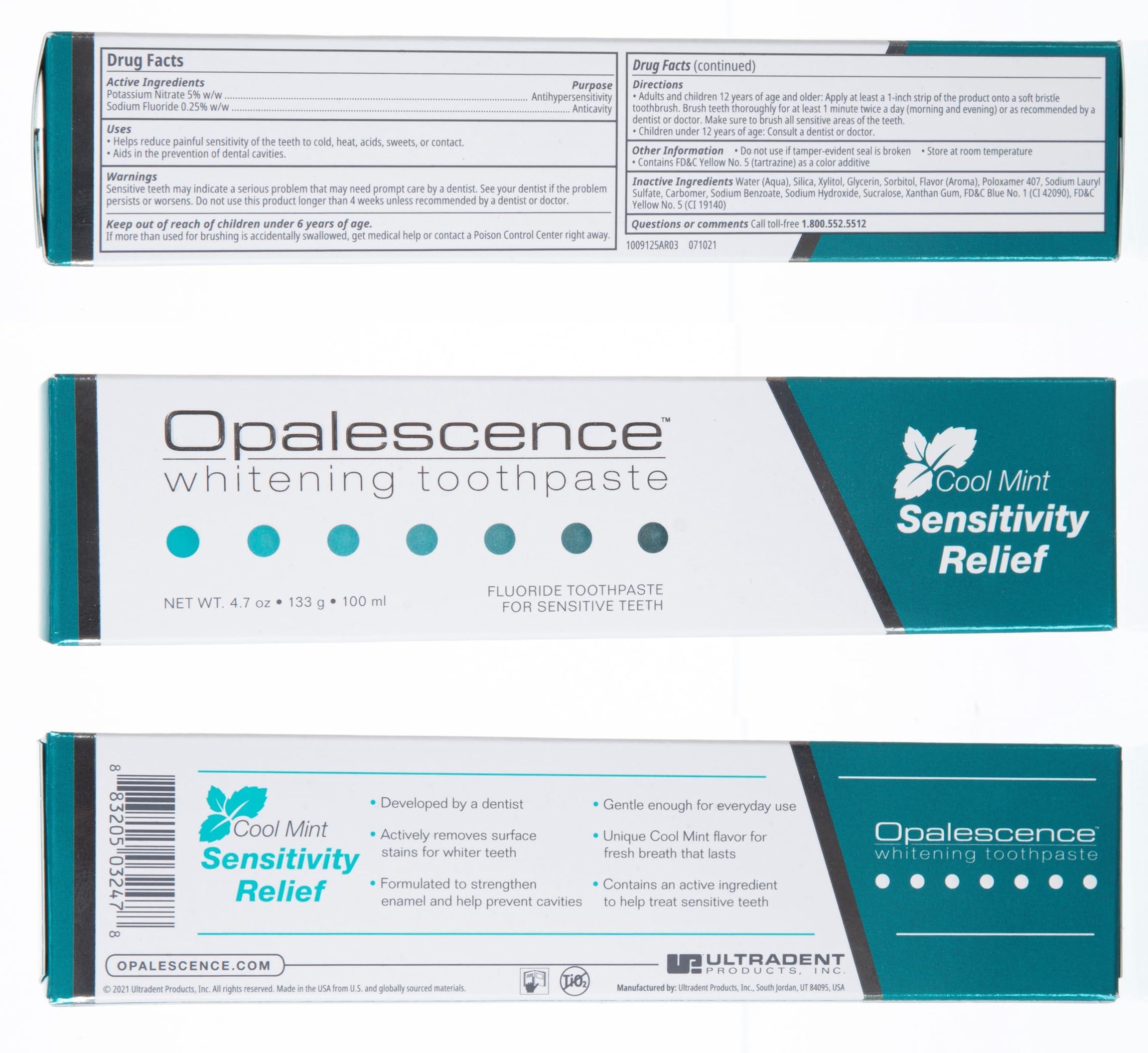 Opalescence Whitening Toothpaste for Sensitive Teeth (1 Pack) - Oral Care, Mint Flavor, Gluten Free - TP-5167-1 - Image 8