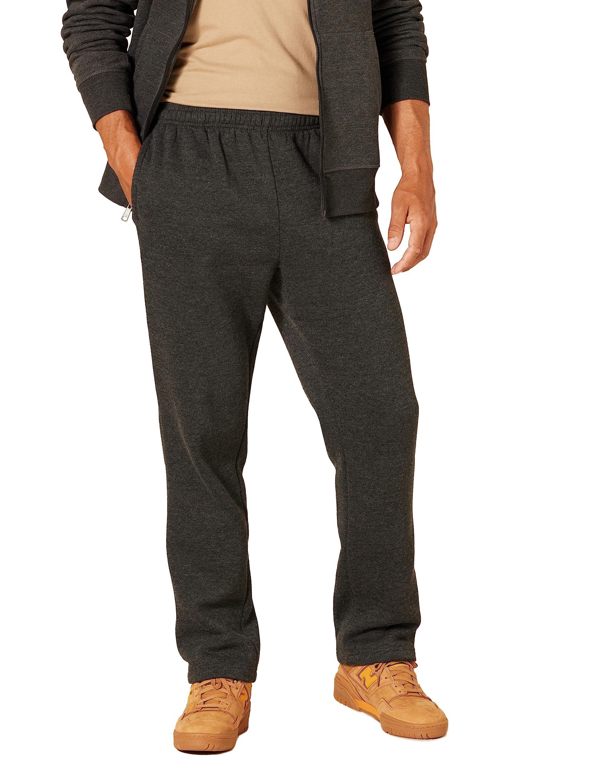 Amazon Essentials Men's Fleece Open Bottom Sweatpant (Available in Big & Tall)